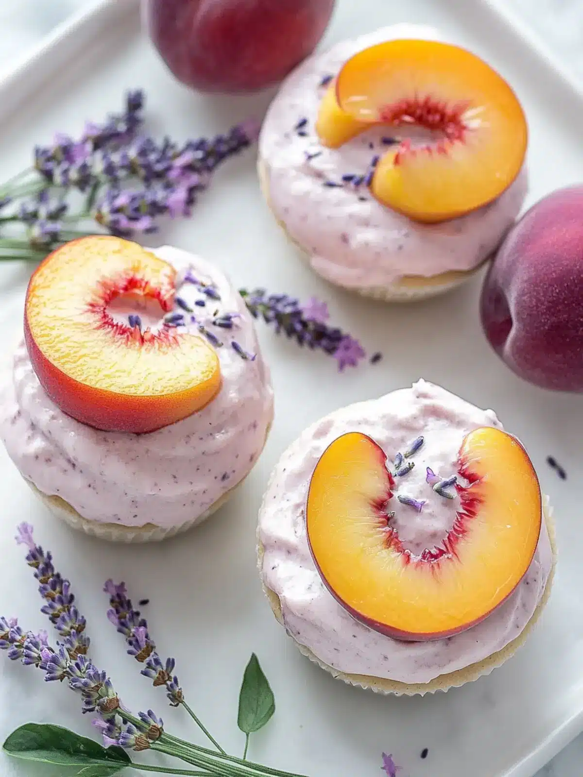 Lavender Honey Peach Cups