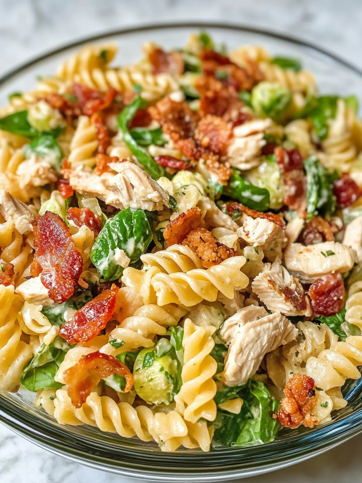 Irresistible Chicken Bacon Ranch Pasta Salad You'll Love 2 Chicken Bacon Ranch Pasta Salad