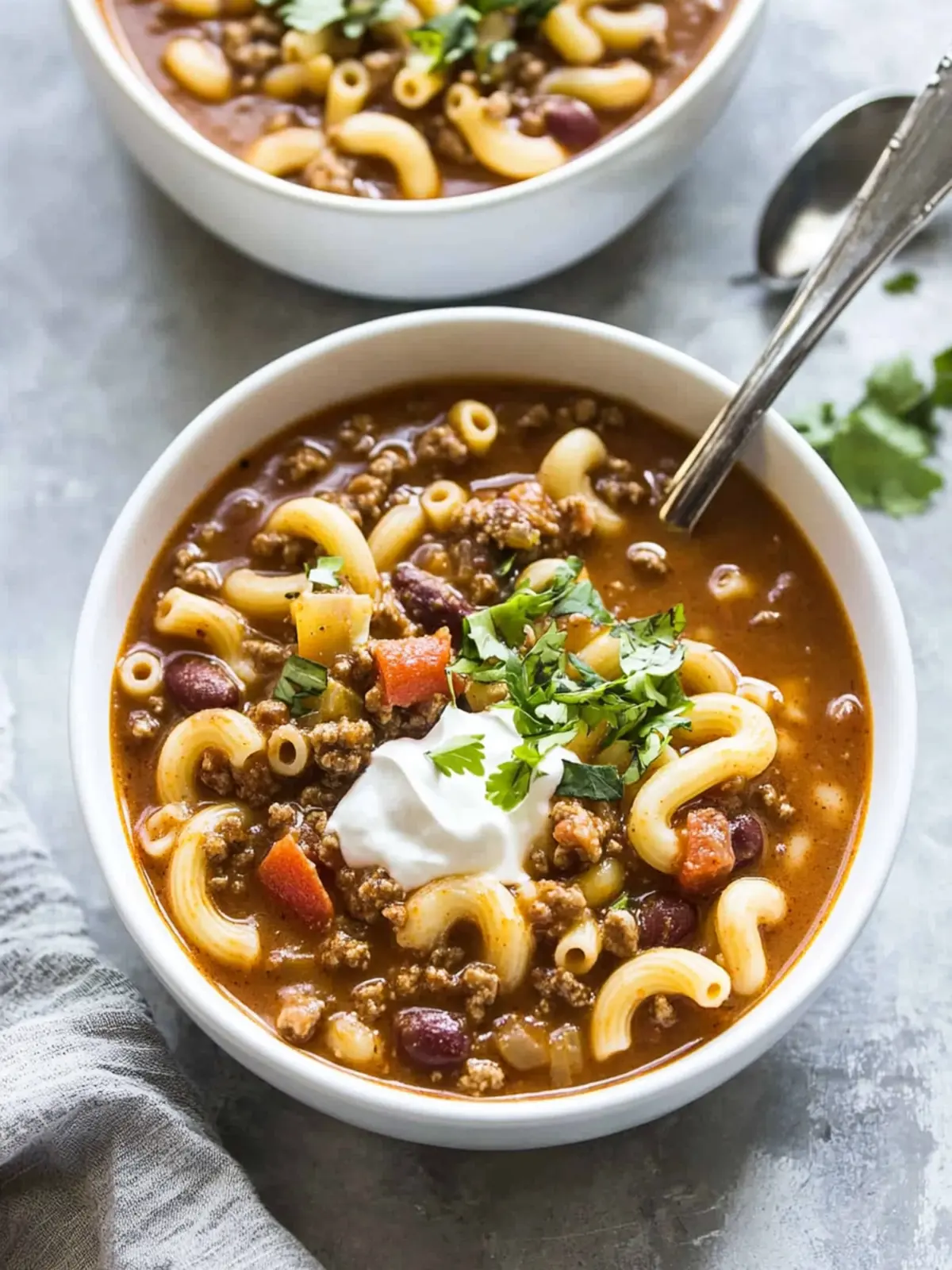 Cheesy Chili Macaroni Soup for Comfort Food Lovers 2 Cheesy Chili Macaroni Soup