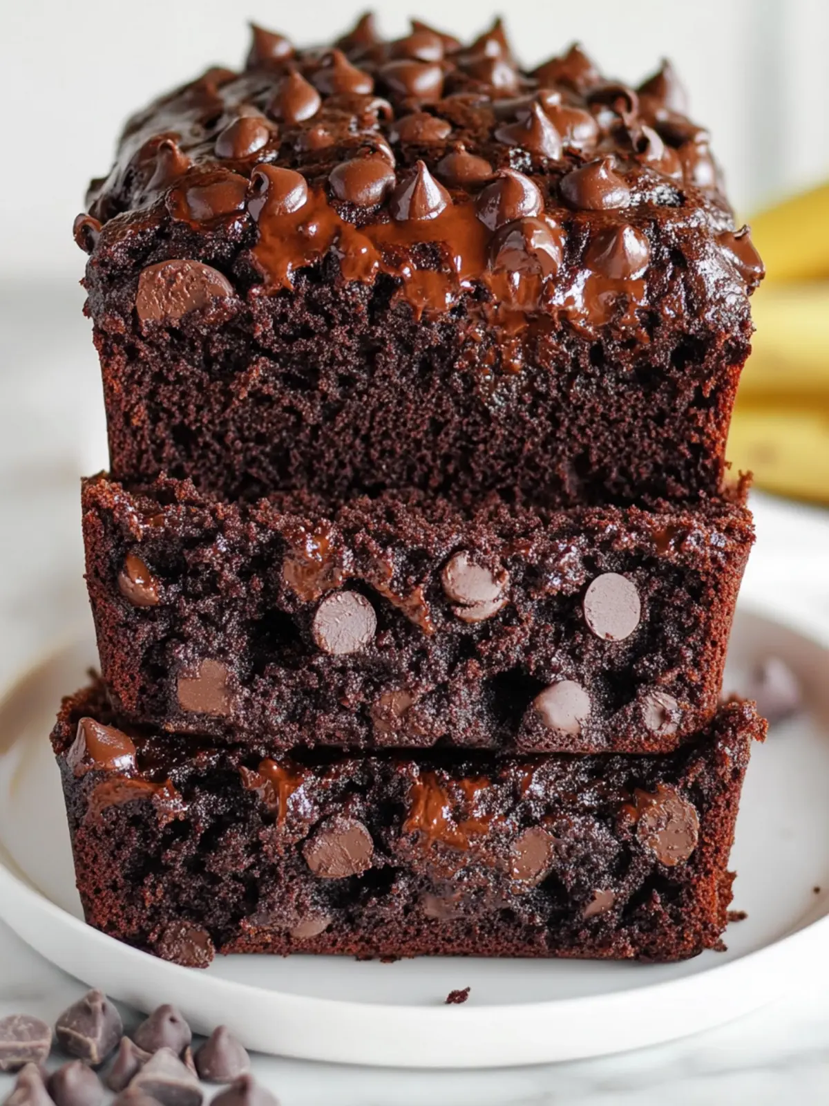 Decadent Double Chocolate Banana Bread That's Easy to Make 3 Double Chocolate Banana Bread