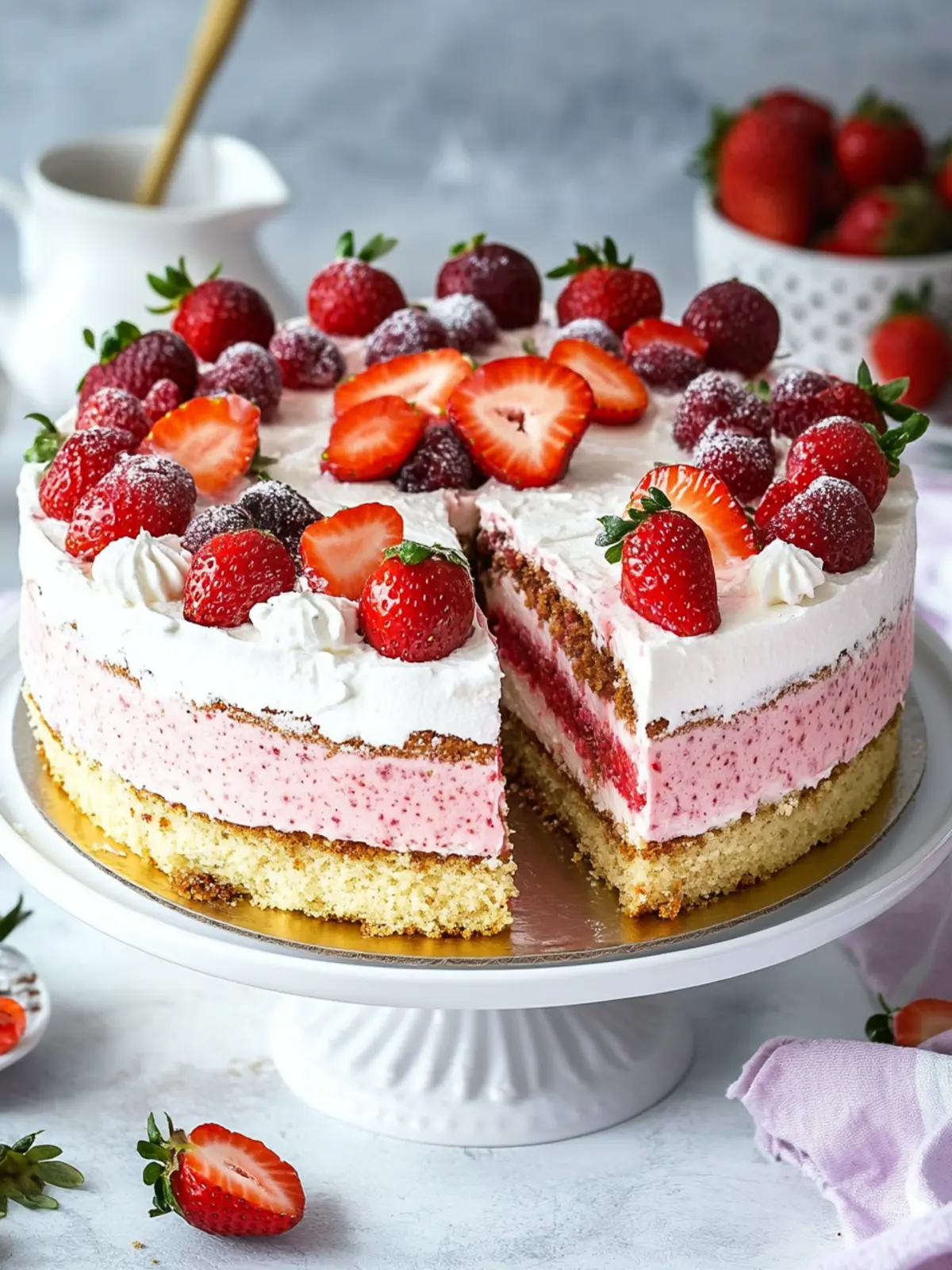 Ultimate Strawberry Yogurette Cake for a Sweet Surprise 3 Strawberry Yogurette Cake