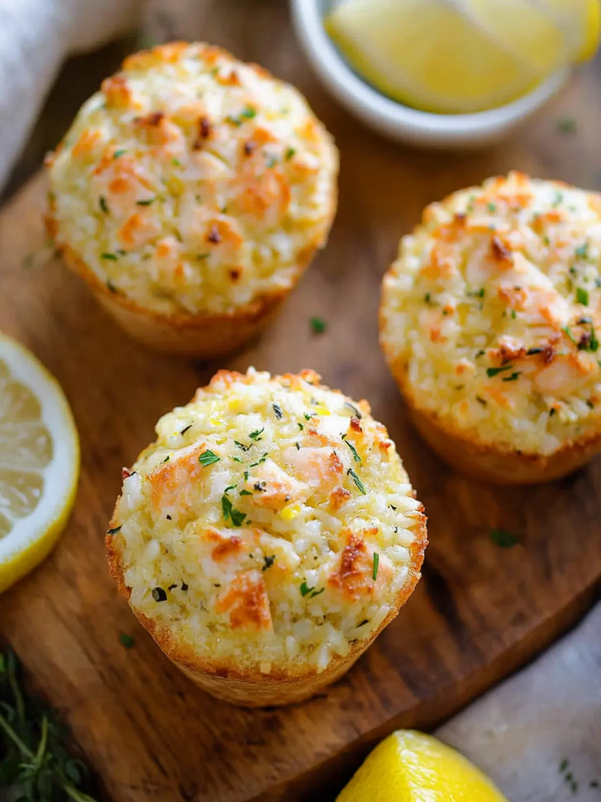 Delicious Lemon Butter Salmon Rice Muffins You’ll Love! 2 Lemon Butter Salmon Rice Muffins