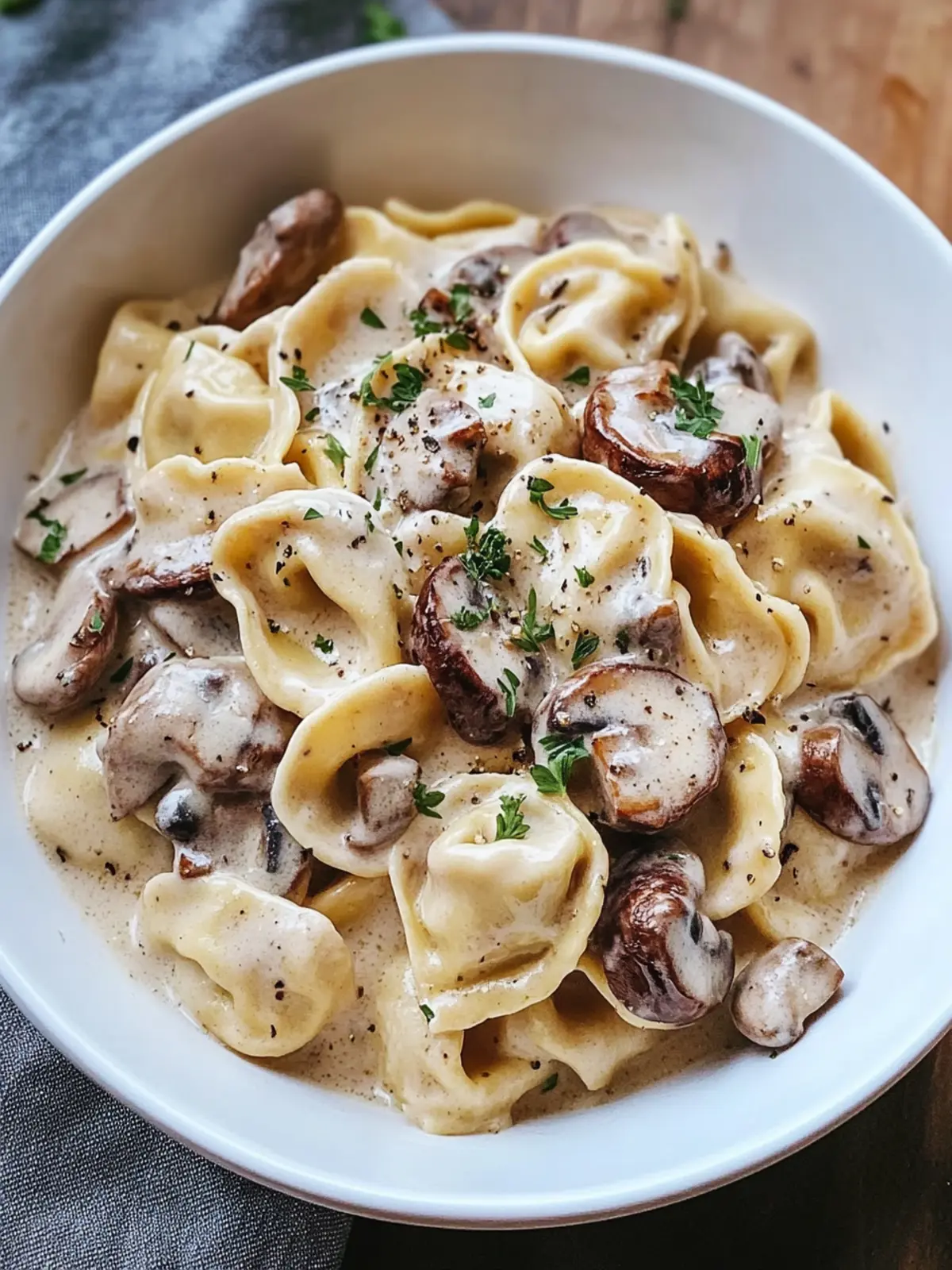 Mouthwatering Mushroom Tortellini Alfredo for Cozy Nights 4 Mushroom Tortellini Alfredo