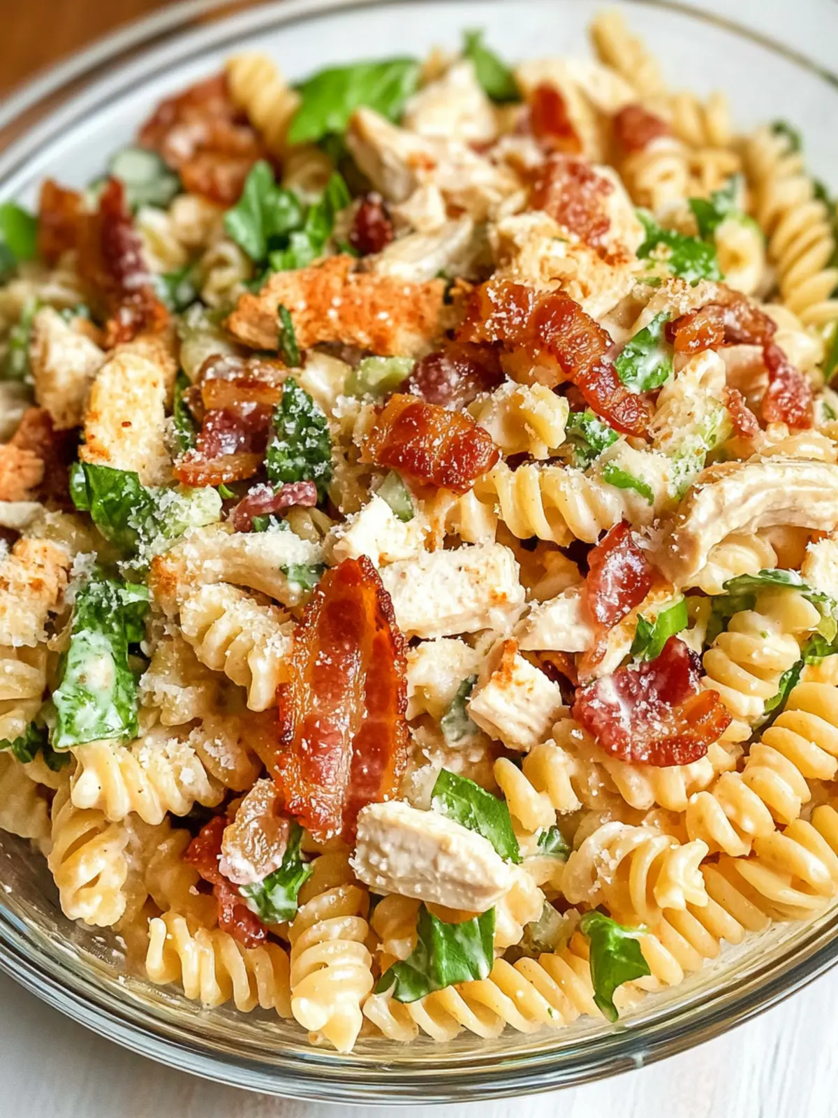 Irresistible Chicken Bacon Ranch Pasta Salad You'll Love 4 Chicken Bacon Ranch Pasta Salad
