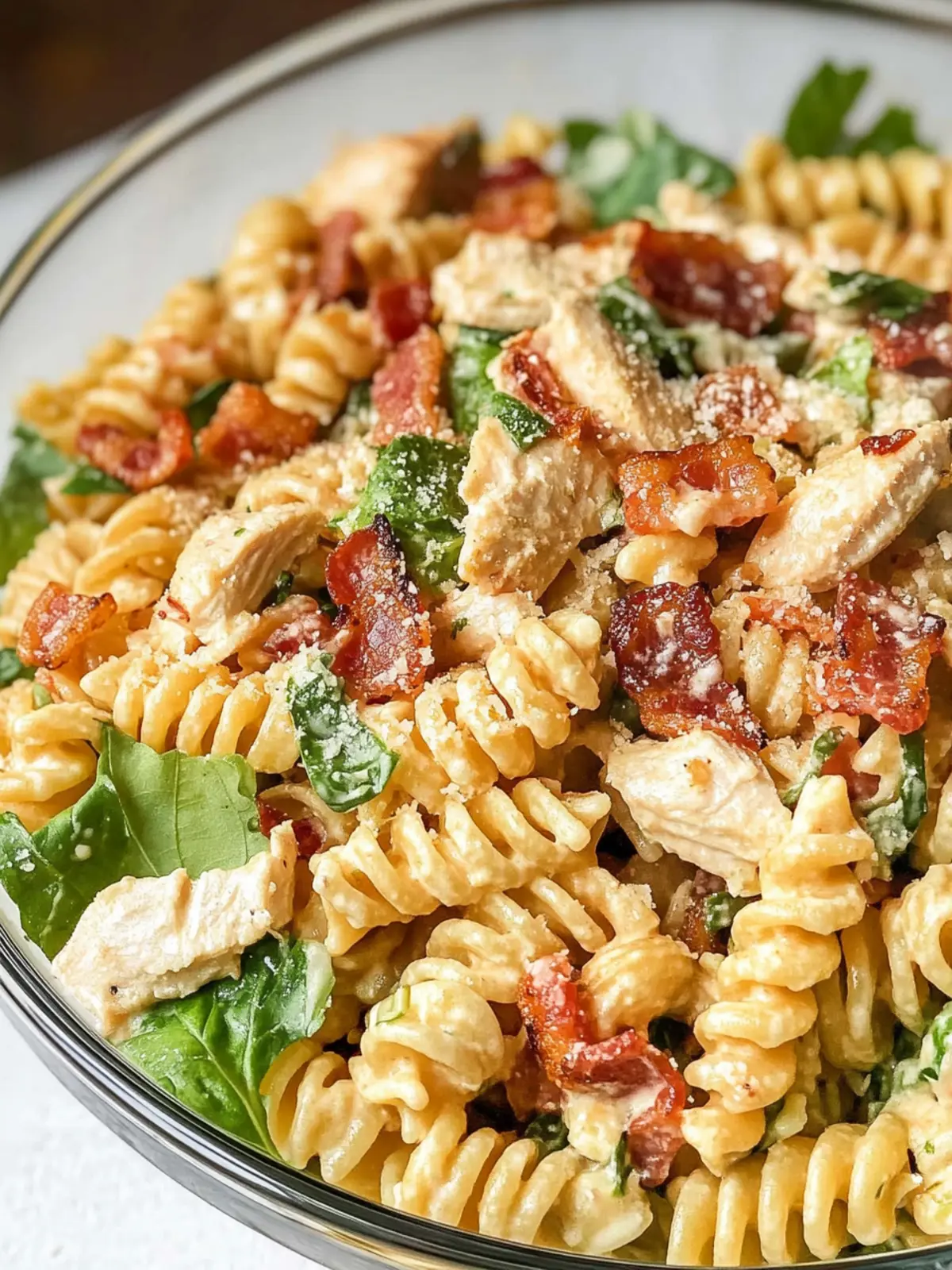 Irresistible Chicken Bacon Ranch Pasta Salad You'll Love 3 Chicken Bacon Ranch Pasta Salad