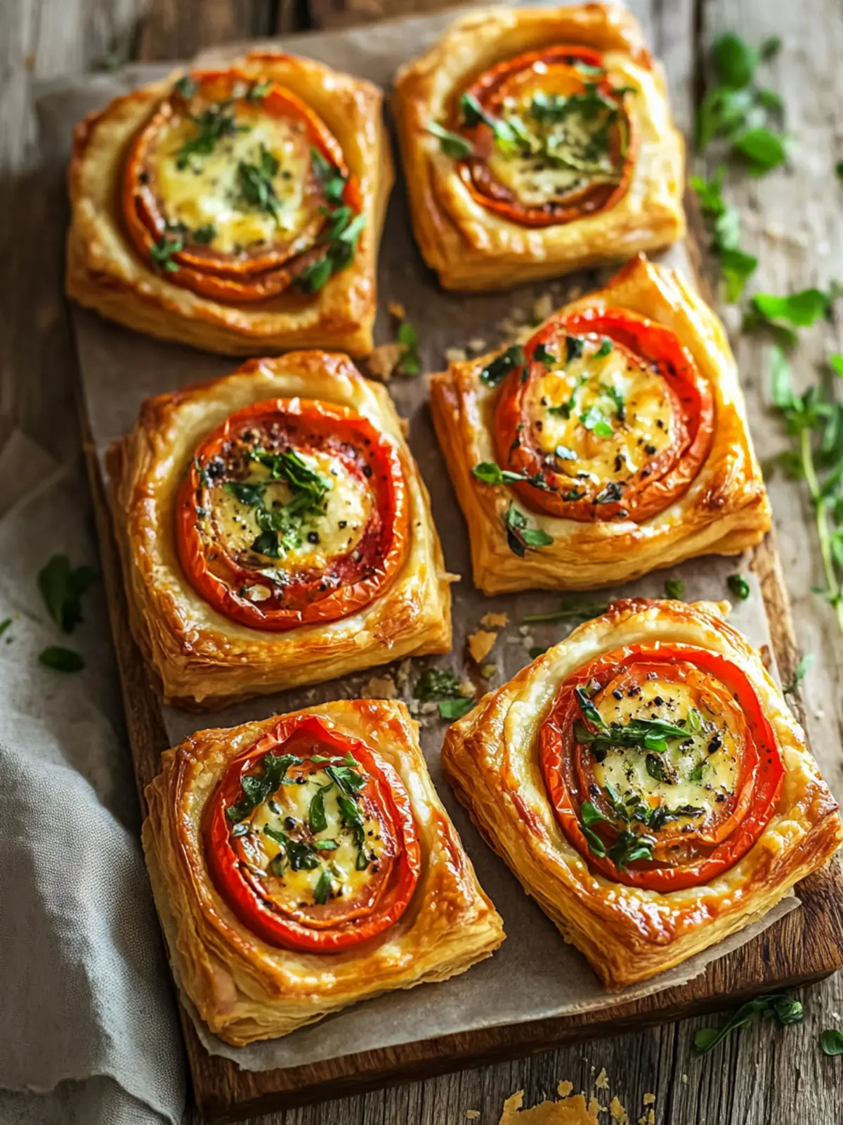 Delicious Tomato Tartlets with Puff Pastry to Impress Your Guests 2 Tomato Tartlets with Puff Pastry