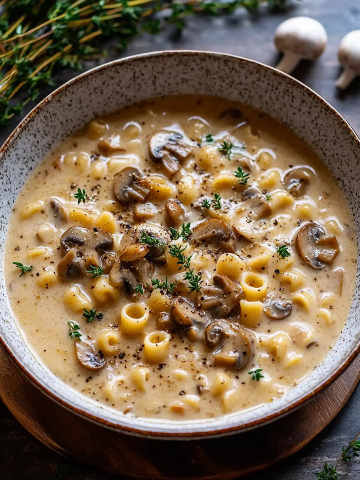 Creamy Mushroom Pasta Soup: Your Cozy Dinner Solution 2 Creamy Mushroom Pasta Soup