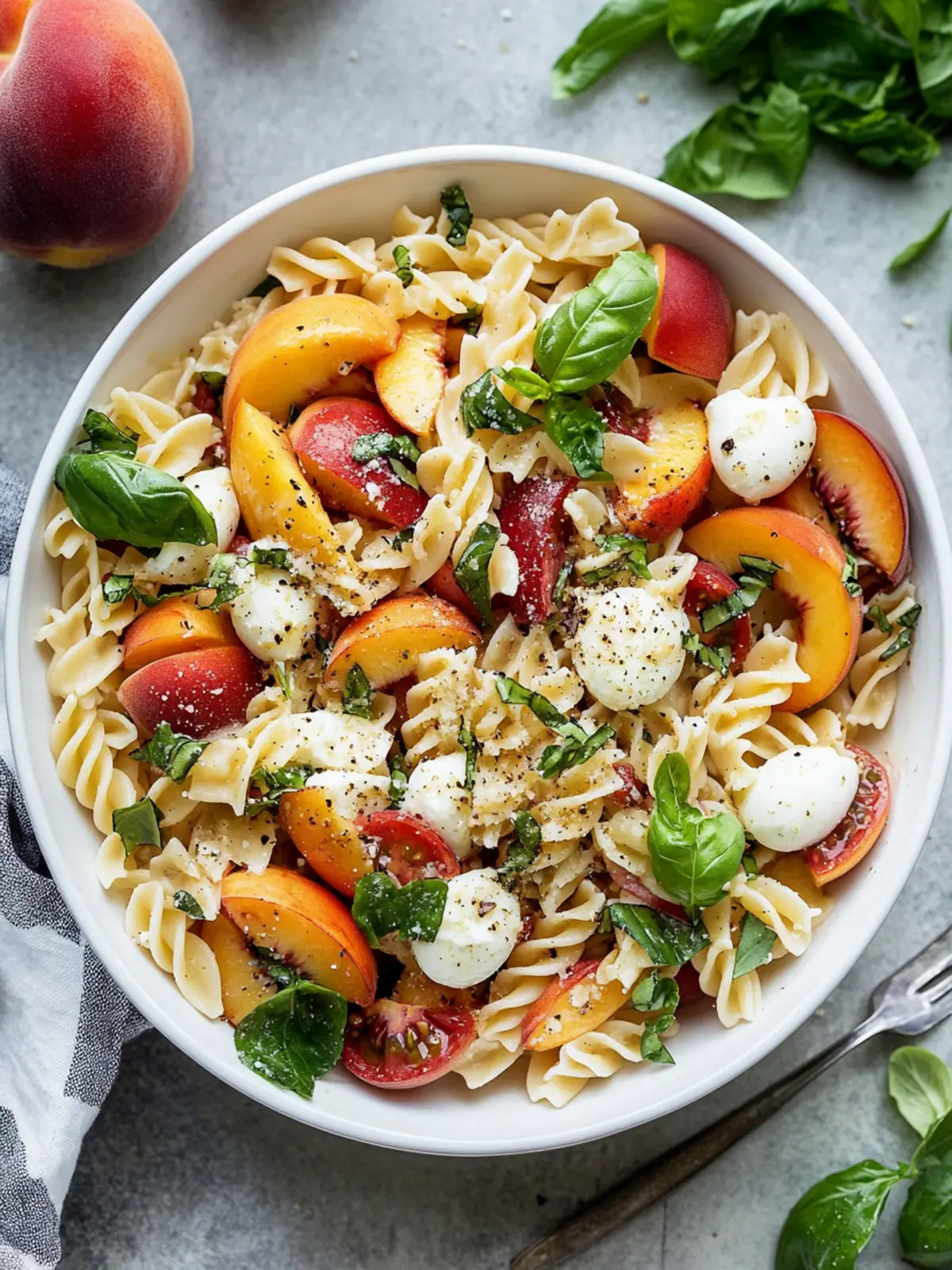 Peach Caprese Pasta Salad: Your Summer Flavor Explosion 2 Peach Caprese Pasta Salad
