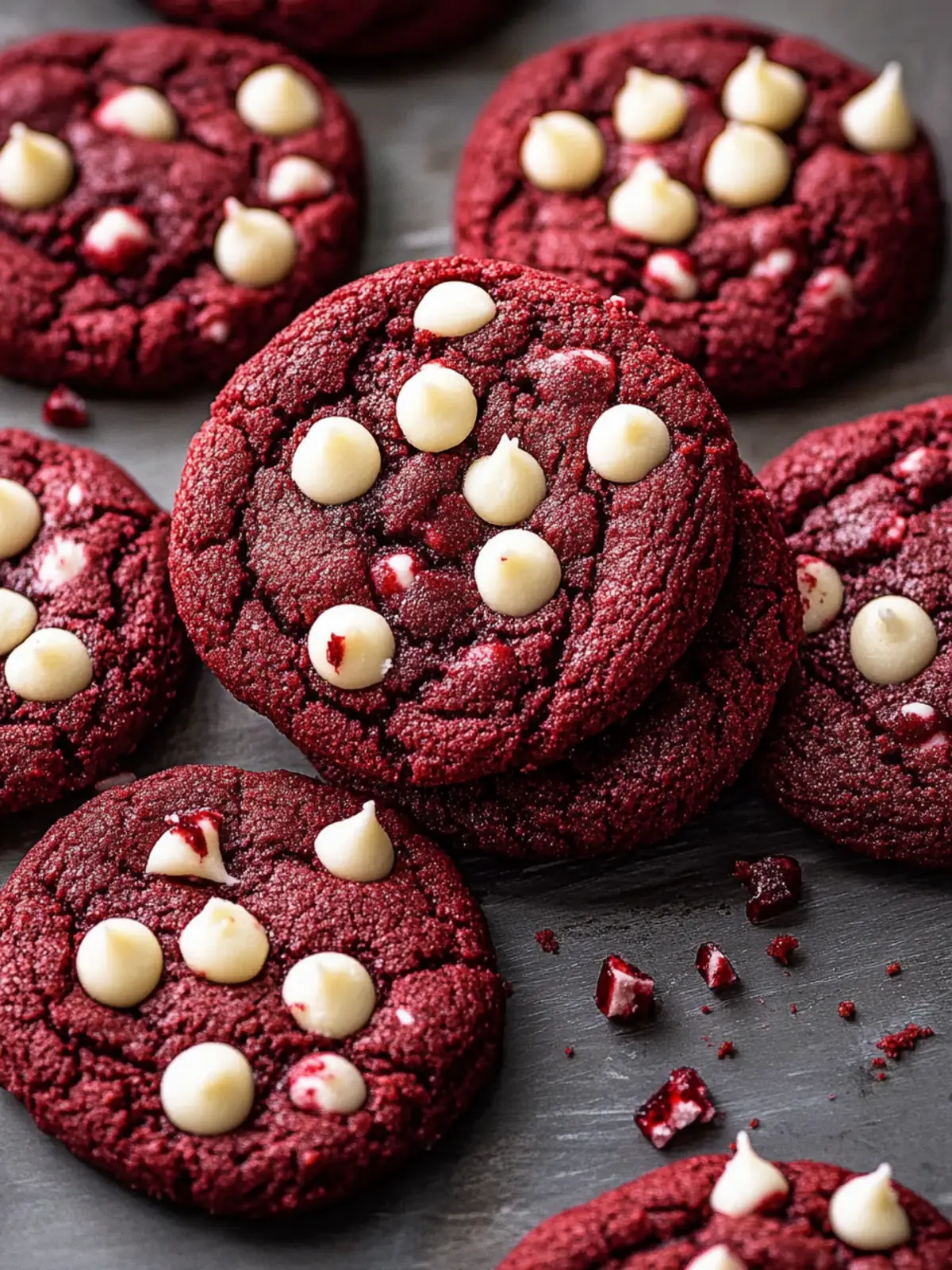 Decadent Red Velvet Cookies with White Chocolate Delight 3 Red Velvet Cookies