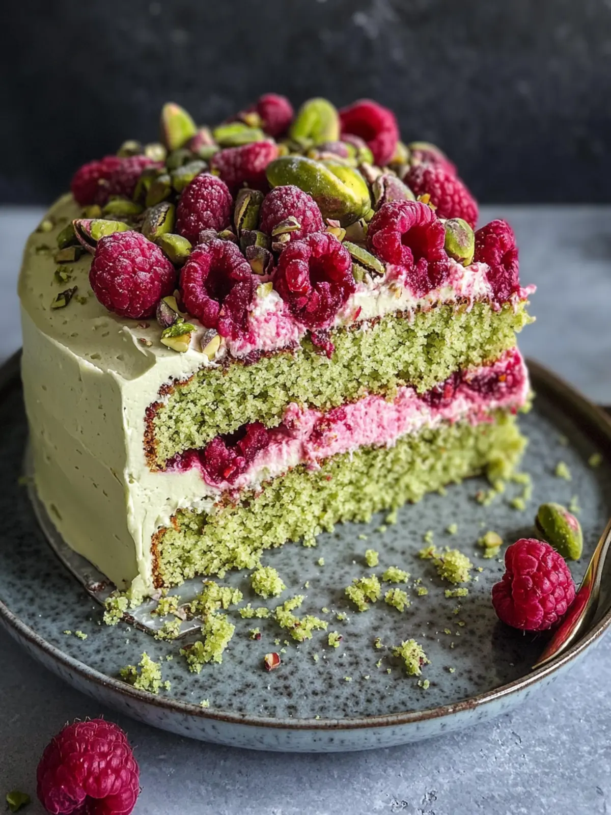 Decadent Pistachio Raspberry Cake for Unforgettable Celebrations 2 Pistachio Raspberry Cake