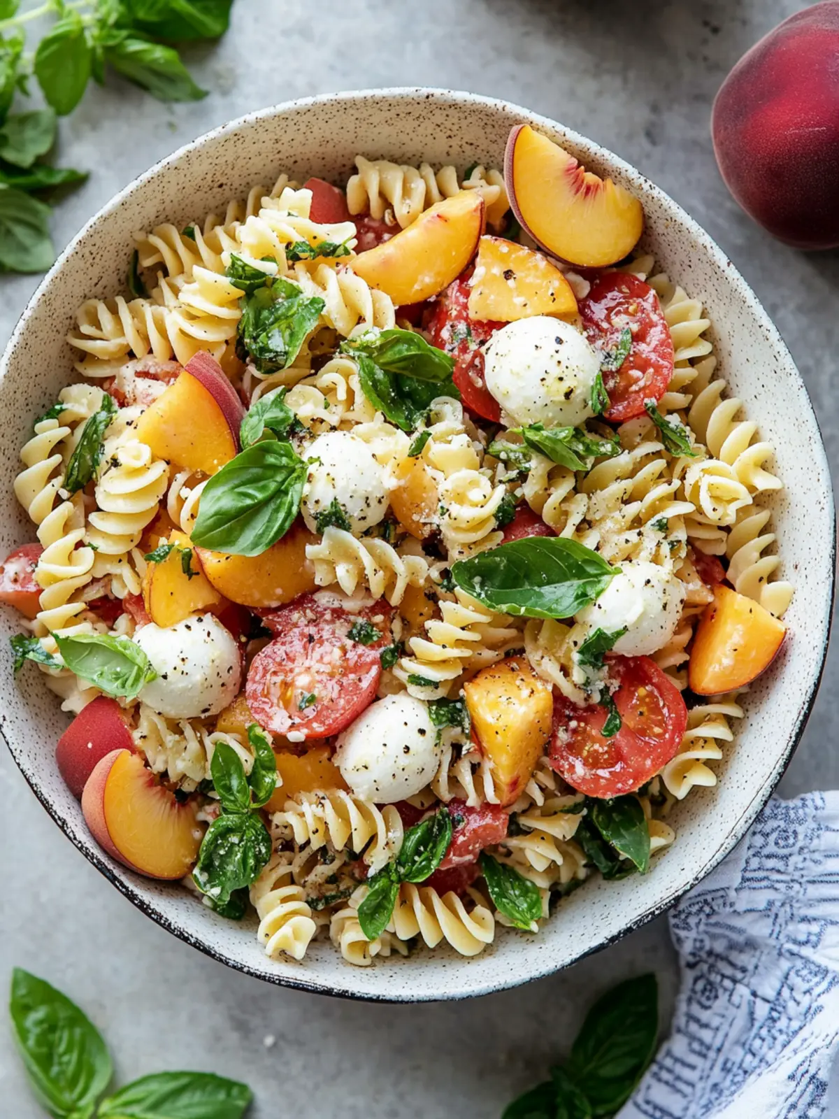 Peach Caprese Pasta Salad: Your Summer Flavor Explosion 3 Peach Caprese Pasta Salad