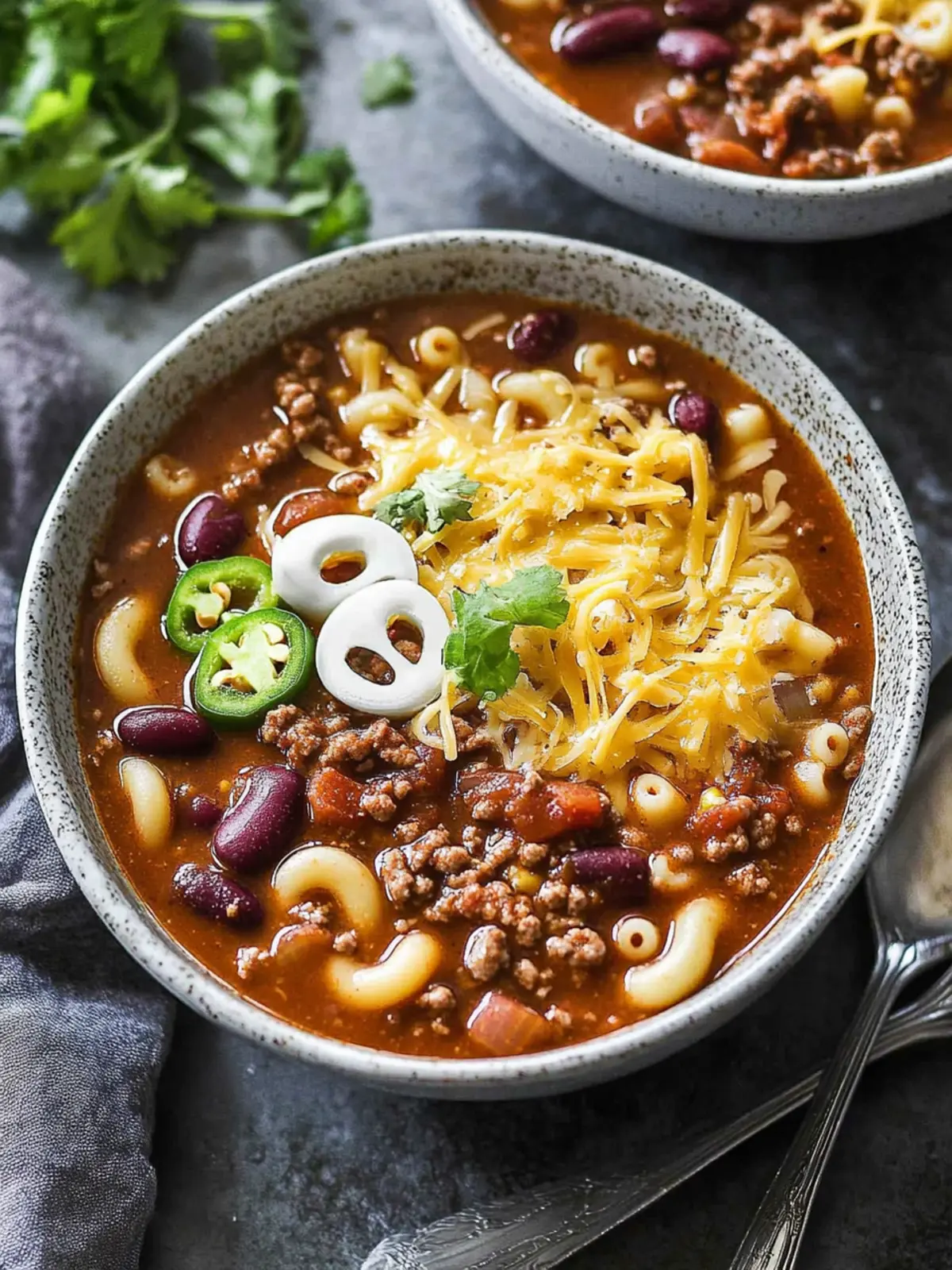 Cheesy Chili Macaroni Soup for Comfort Food Lovers 3 Cheesy Chili Macaroni Soup