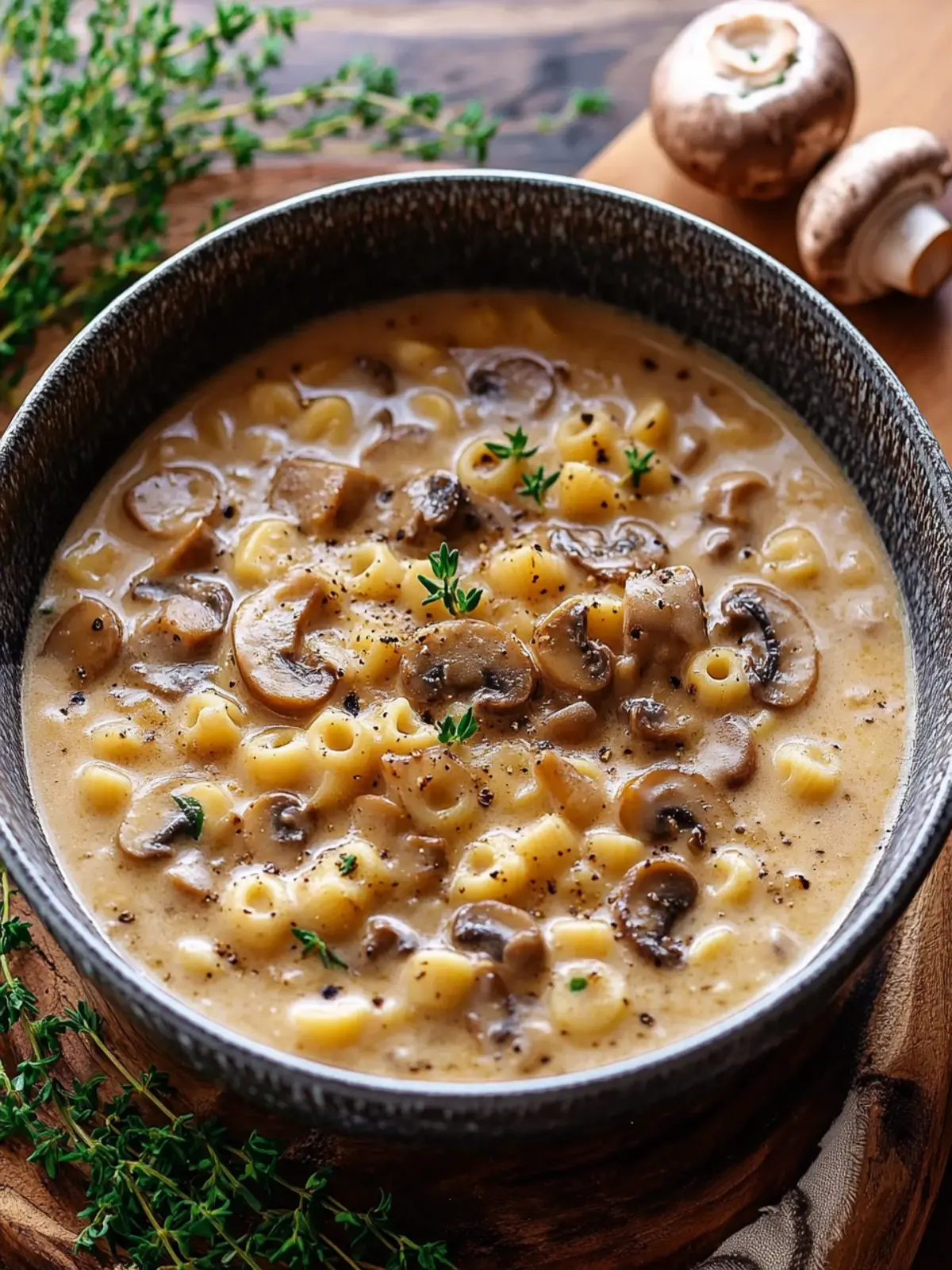 Creamy Mushroom Pasta Soup: Your Cozy Dinner Solution 3 Creamy Mushroom Pasta Soup