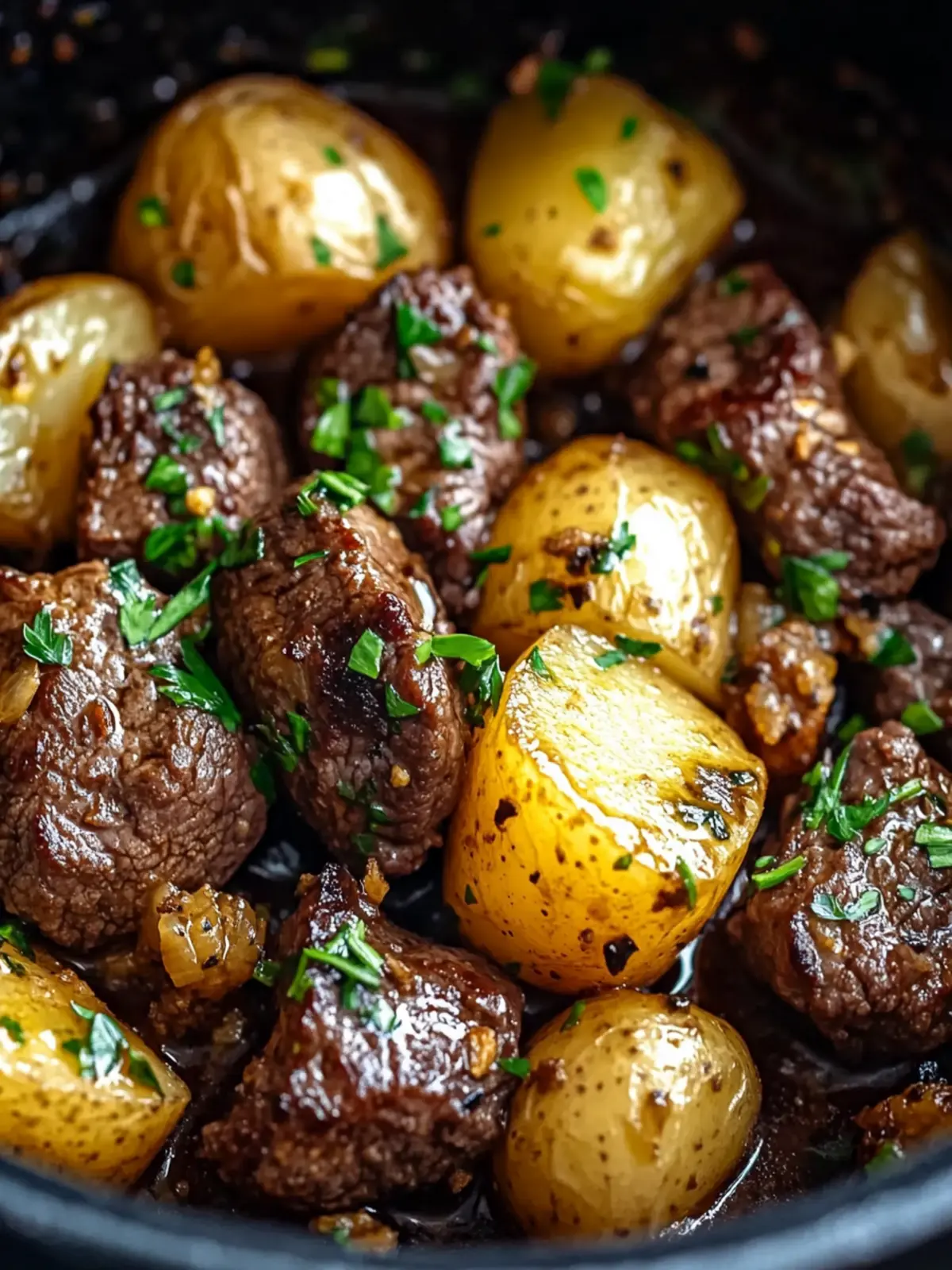 Garlic Butter Beef Bites with Potatoes: A Cozy Comfort Meal 3 Garlic Butter Beef Bites with Potatoes