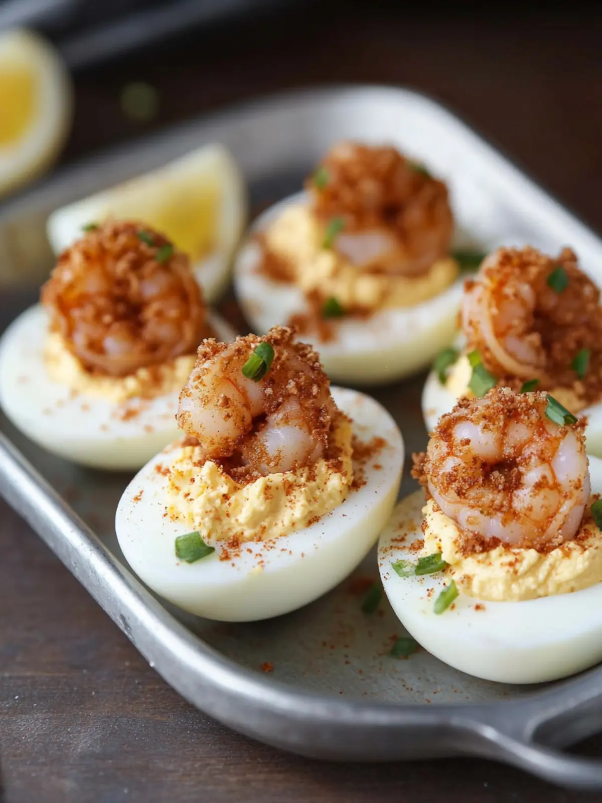Fried Shrimp Deviled Eggs: A Perfect Party Starter! 3 Fried Shrimp Deviled Eggs