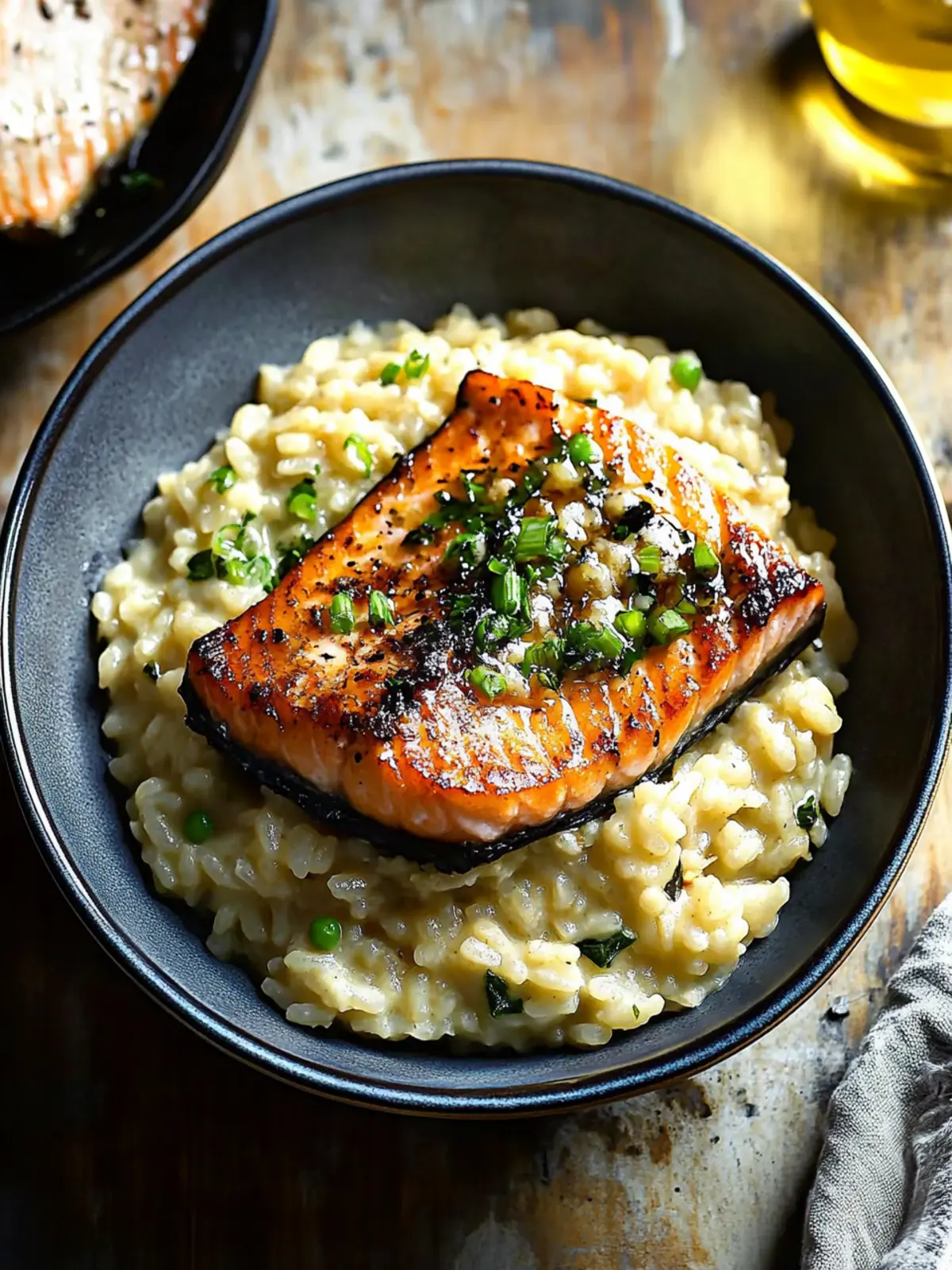 Delicious Japanese Style Risotto with Seared Salmon Delight 4 Japanese Style Risotto with Seared Salmon