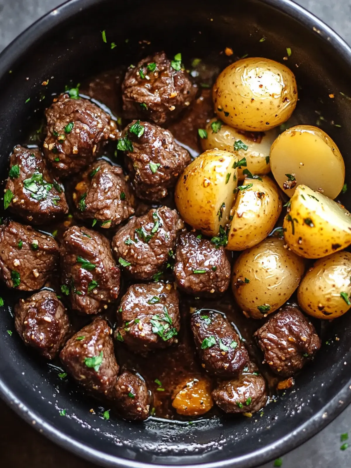 Garlic Butter Beef Bites with Potatoes: A Cozy Comfort Meal 2 Garlic Butter Beef Bites with Potatoes