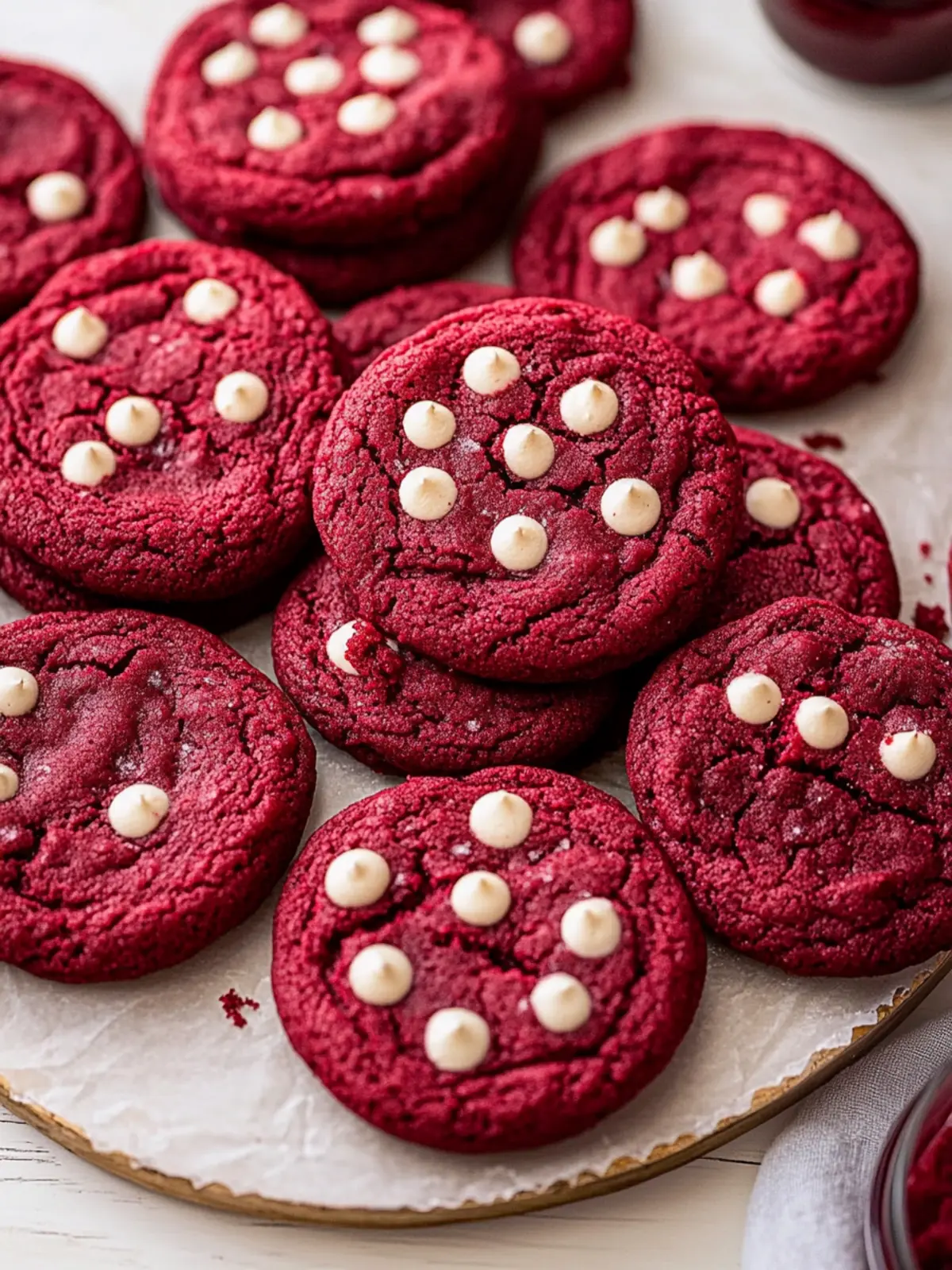 Decadent Red Velvet Cookies with White Chocolate Delight 5 Red Velvet Cookies