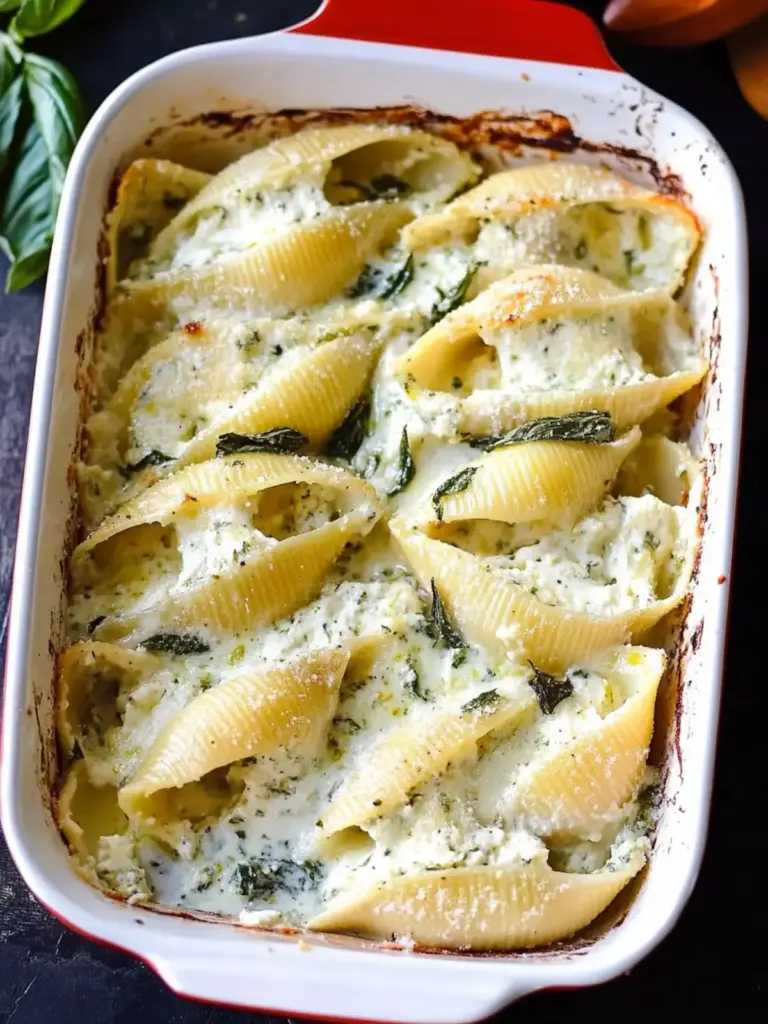 Lemon Basil Ricotta Stuffed Shells