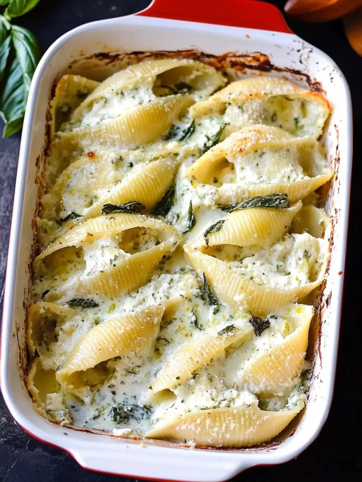 Lemon Basil Ricotta Stuffed Shells in Luxurious Cream Sauce 5 Lemon Basil Ricotta Stuffed Shells