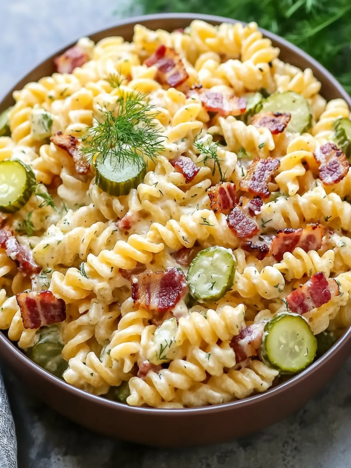 Dill Pickle Bacon Pasta Salad: Your Next BBQ Star! 3 Dill Pickle Bacon Pasta Salad