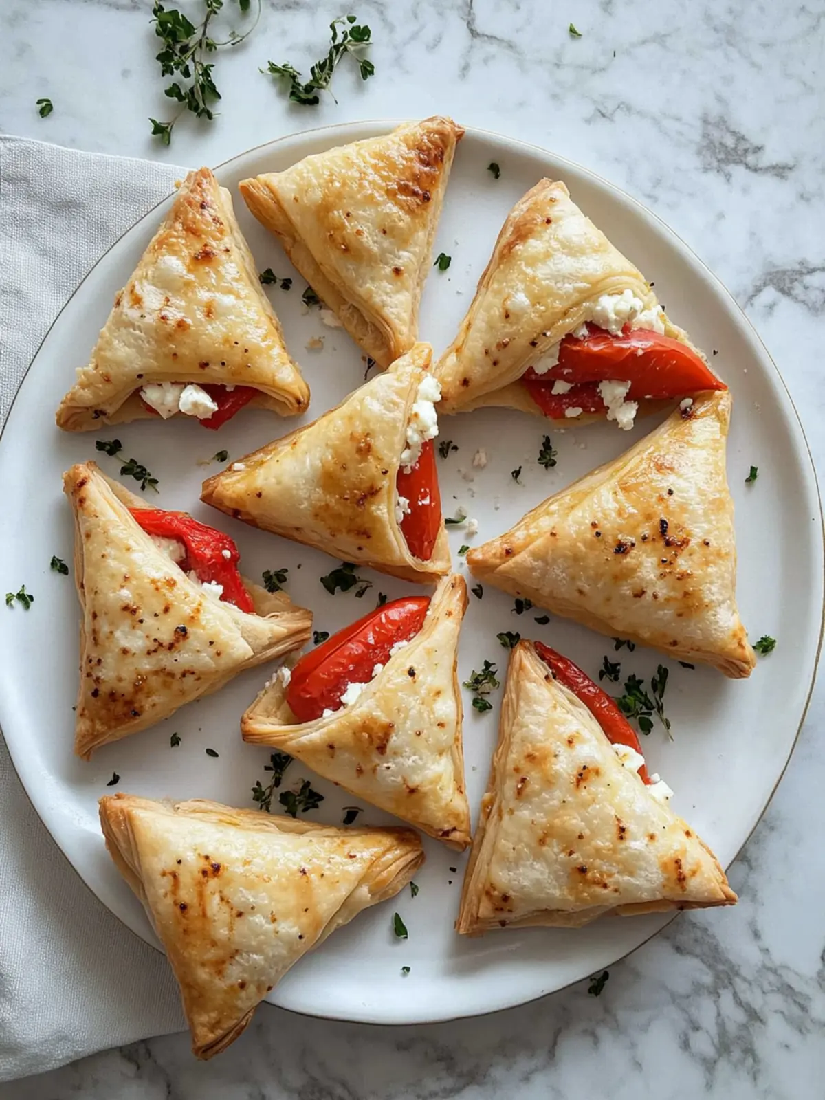 Savory Roasted-Red-Pepper and Feta Triangles You’ll Crave 2 Roasted-Red-Pepper and Feta Triangles