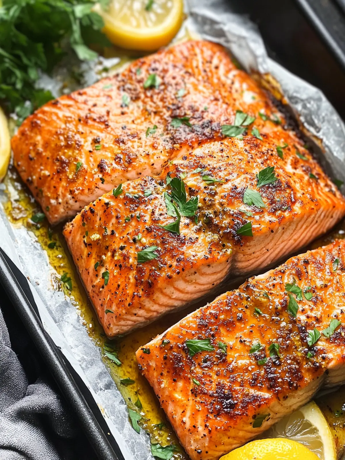 Oven Baked Salmon with Honey Garlic Glaze for Easy Dinner 4 Oven Baked Salmon