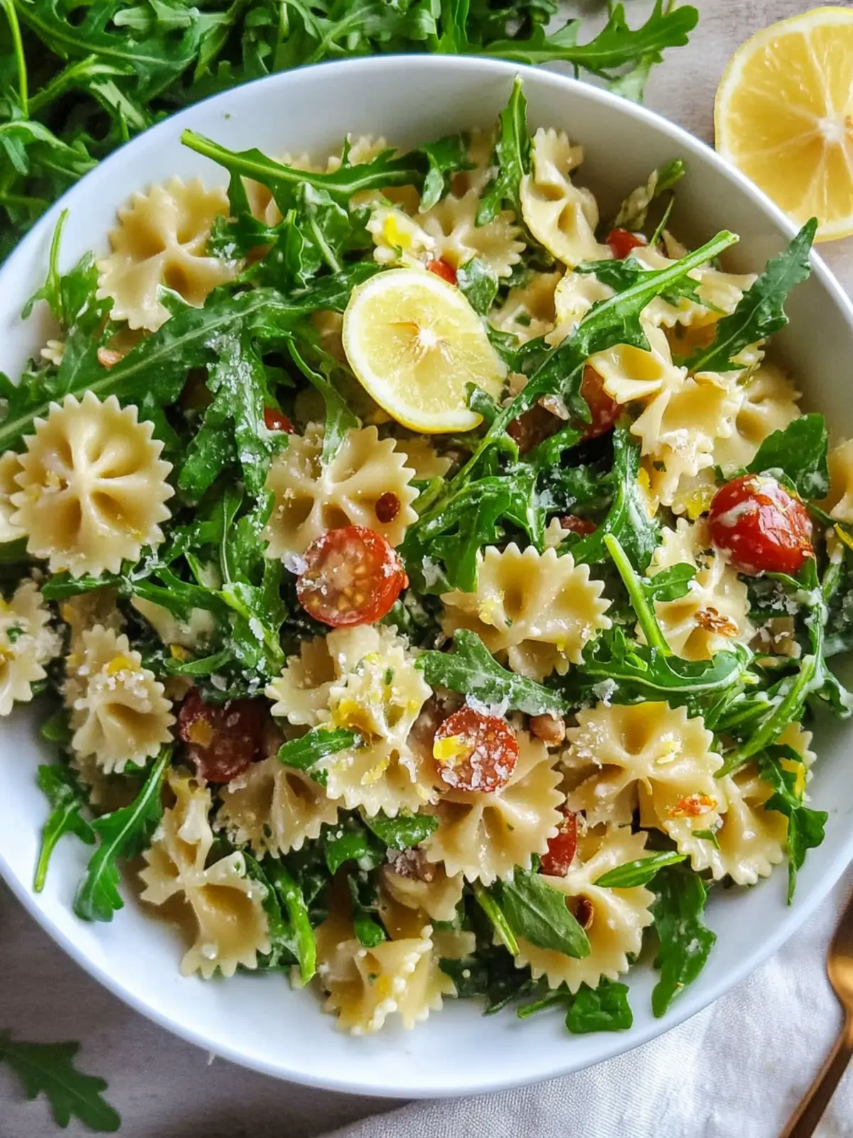 Zesty Lemon Arugula Pasta Salad for Refreshing Summer Meals 2 Lemon Arugula Pasta Salad
