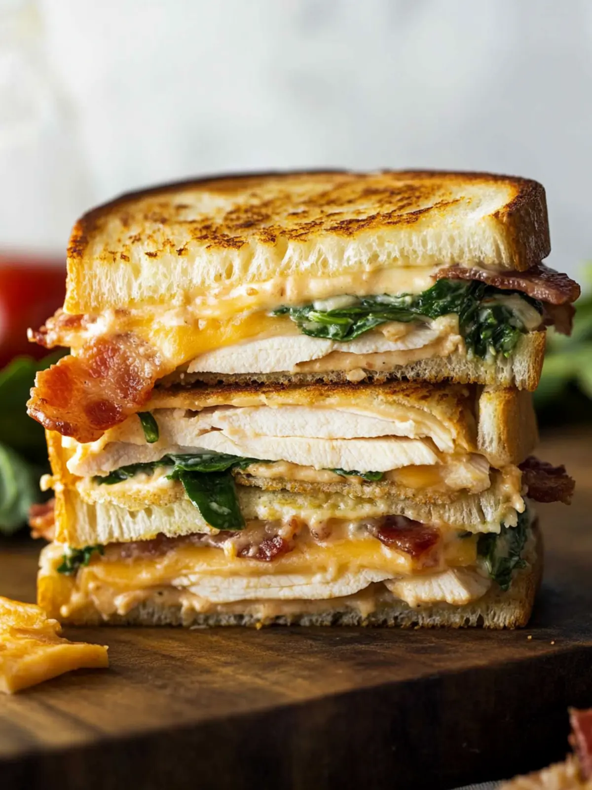 Mouthwatering Turkey Melt with Cheddar, Spinach, and Bacon Bliss 4 Turkey Melt with Cheddar, Spinach, and Bacon