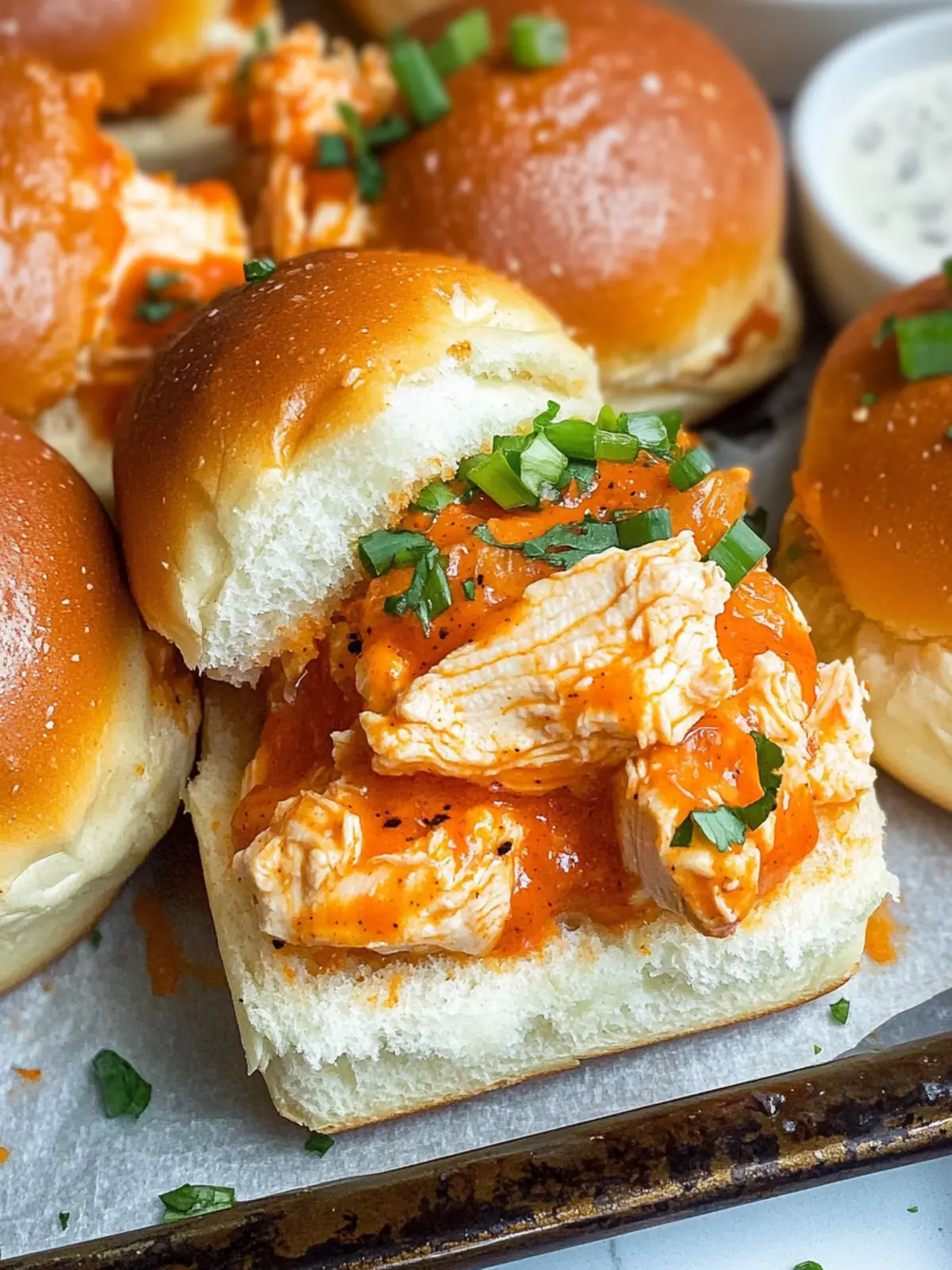 Buffalo Chicken Sliders: Satisfy Your Cravings with Spice! 5 Buffalo Chicken Sliders