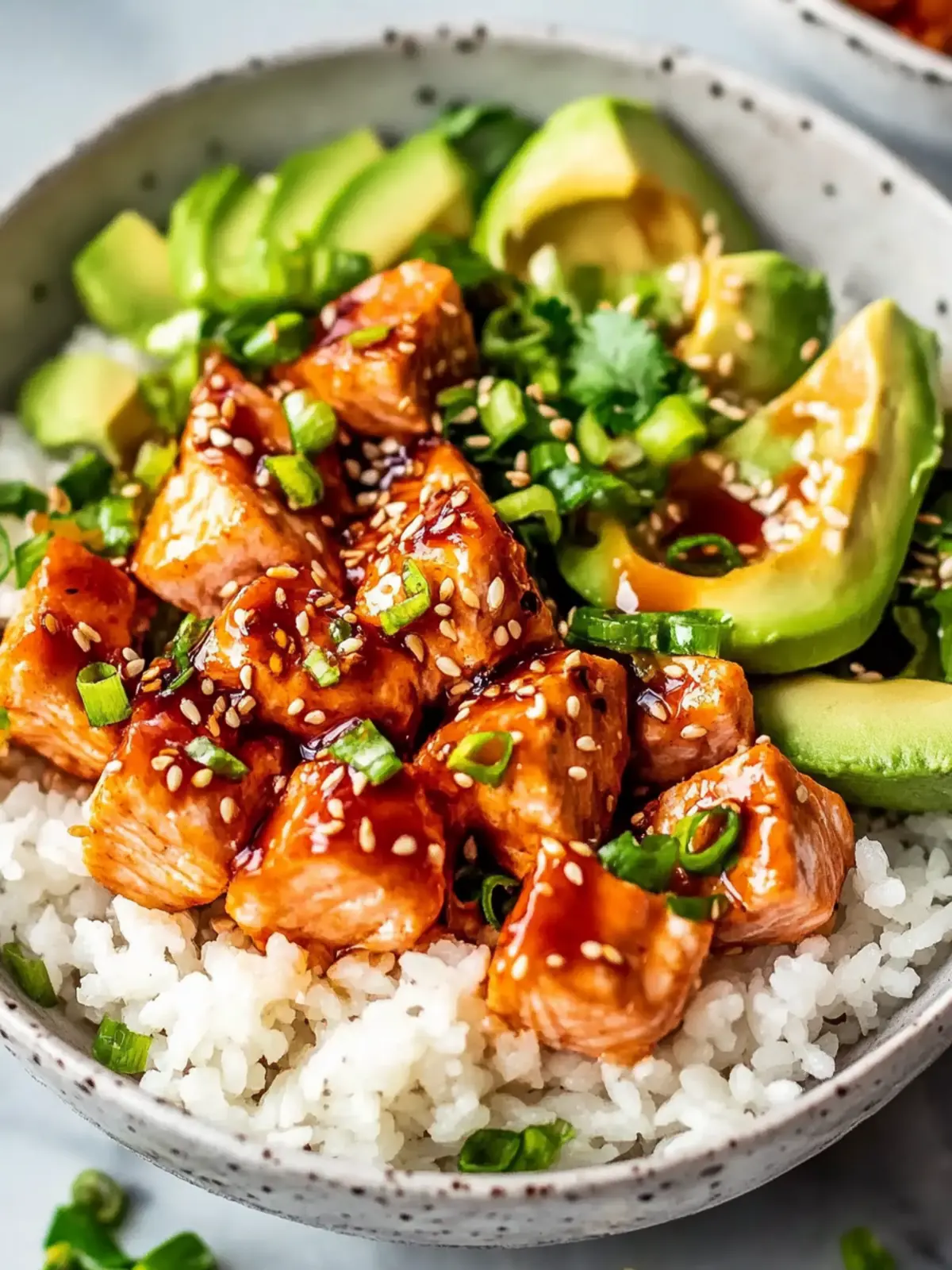 Sweet and Spicy Honey Sriracha Salmon Bowls You’ll Crave 2 Honey Sriracha Salmon Bowls