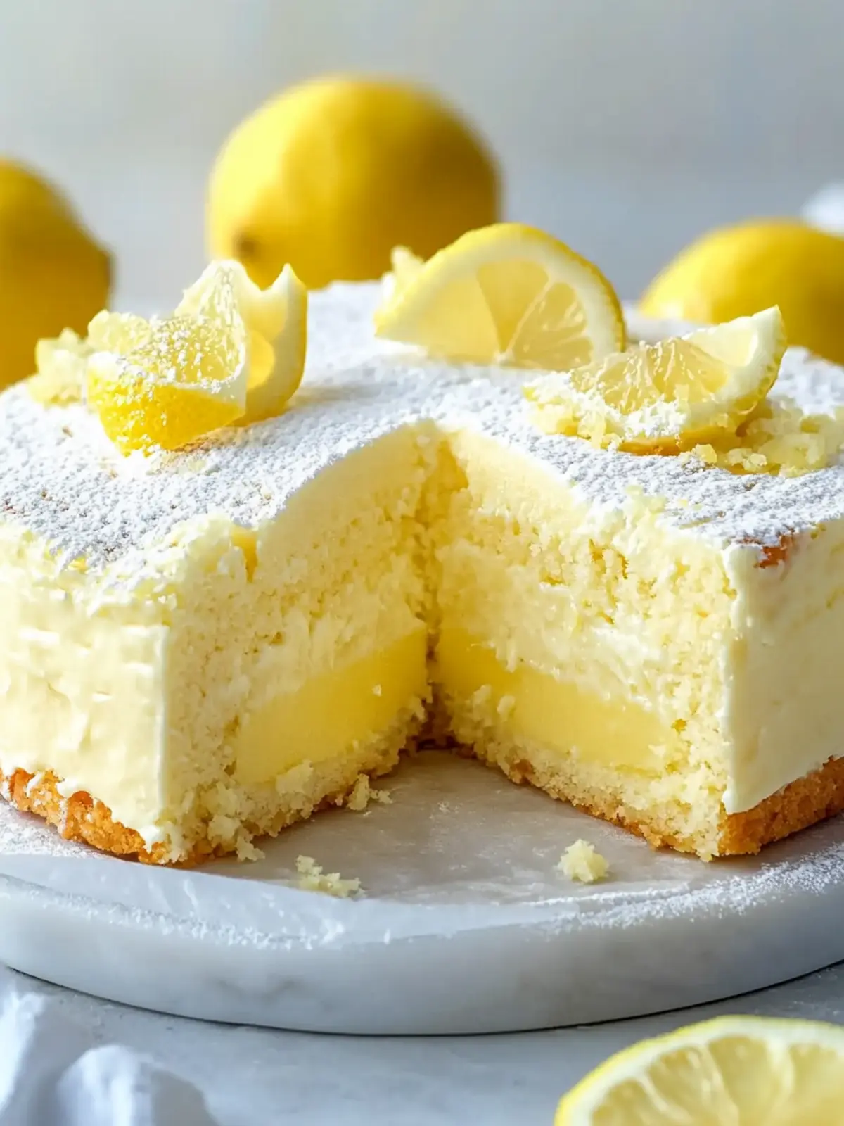 Zesty Lemon Custard Cake – Your Perfect Summer Delight 4 Lemon Custard Cake