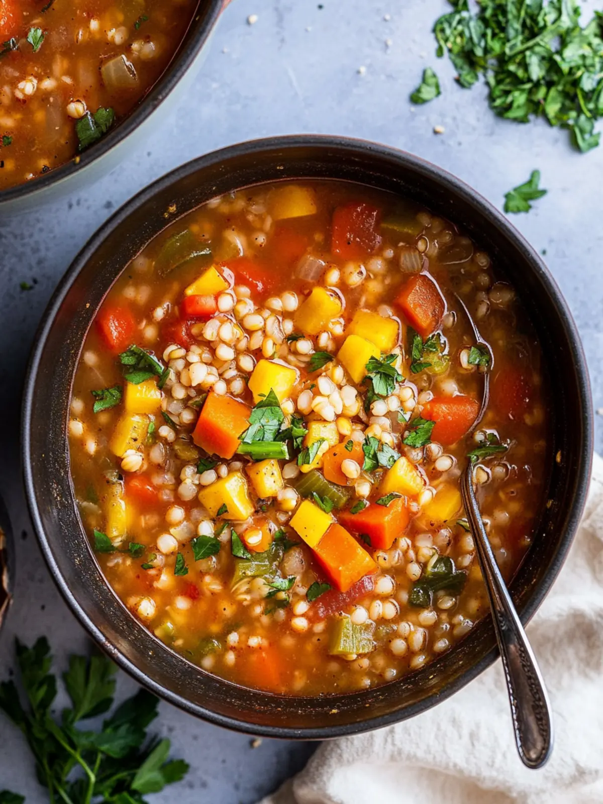 Nutritious Vegetable Barley Soup: Cozy One-Pot Delight 4 Vegetable Barley Soup
