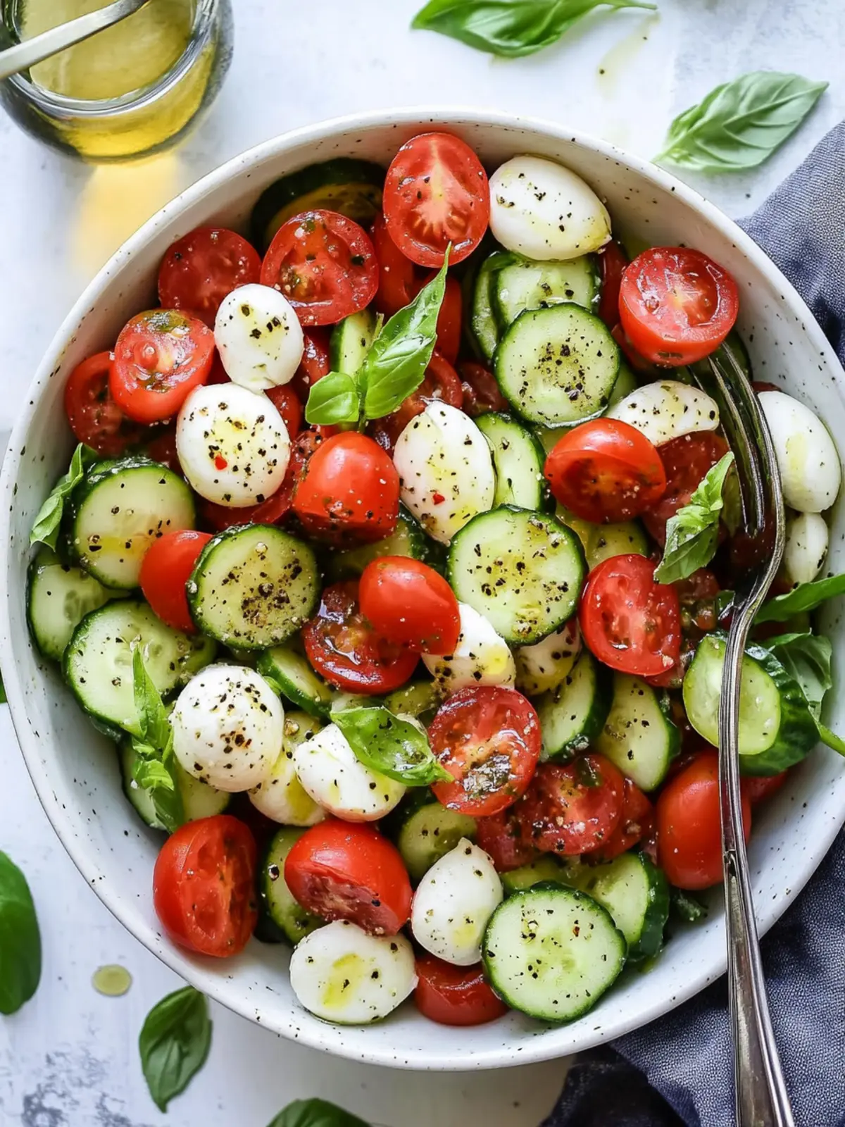 Cucumber Caprese Salad: A Fresh Twist on Classic Flavor 5 Cucumber Caprese Salad