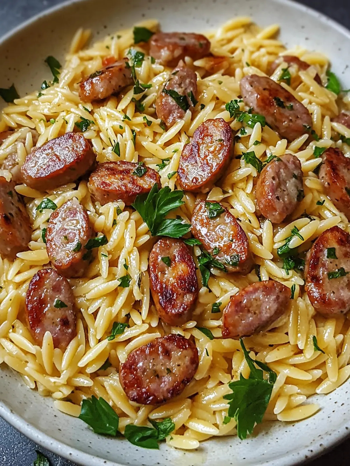 Garlic Butter Sausage and Orzo: Your New Cozy Comfort Classic 5 Garlic Butter Sausage and Orzo