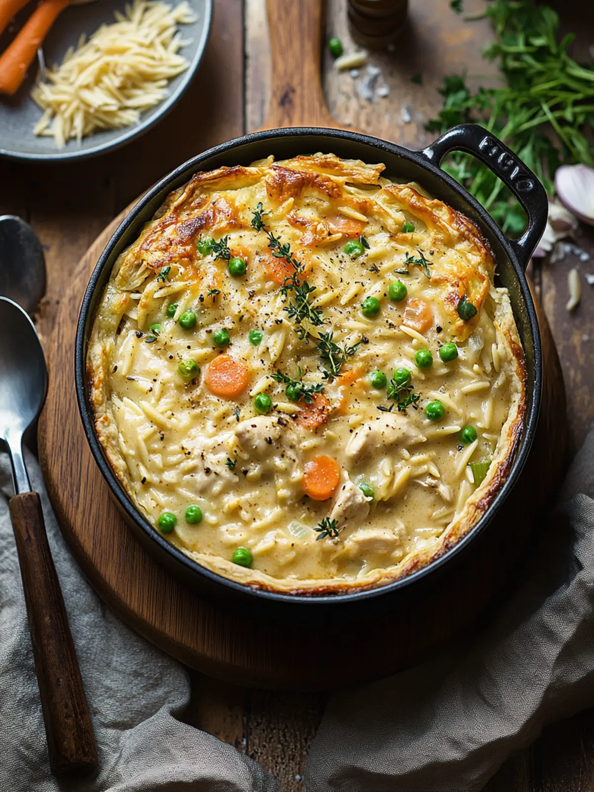 Comforting Chicken Pot Pie Orzo for Cozy Nights In 3 Chicken Pot Pie Orzo