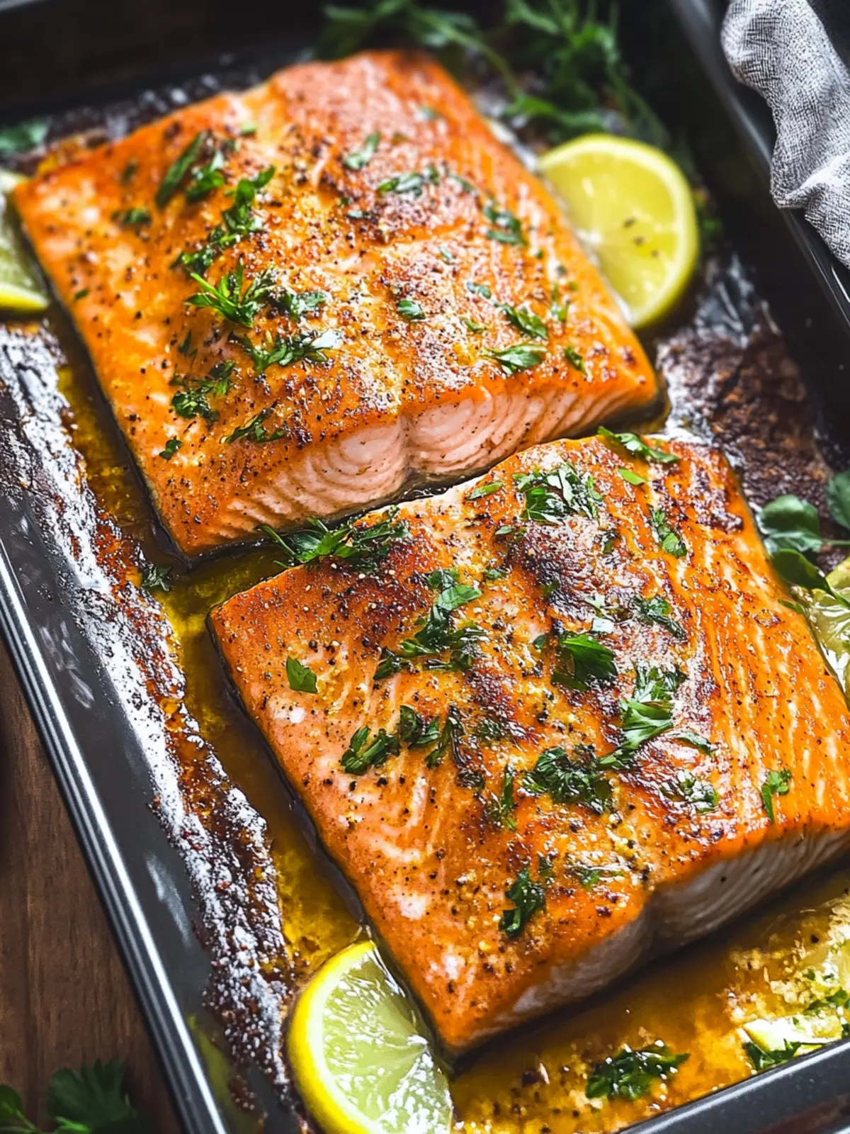 Oven Baked Salmon with Honey Garlic Glaze for Easy Dinner 3 Oven Baked Salmon