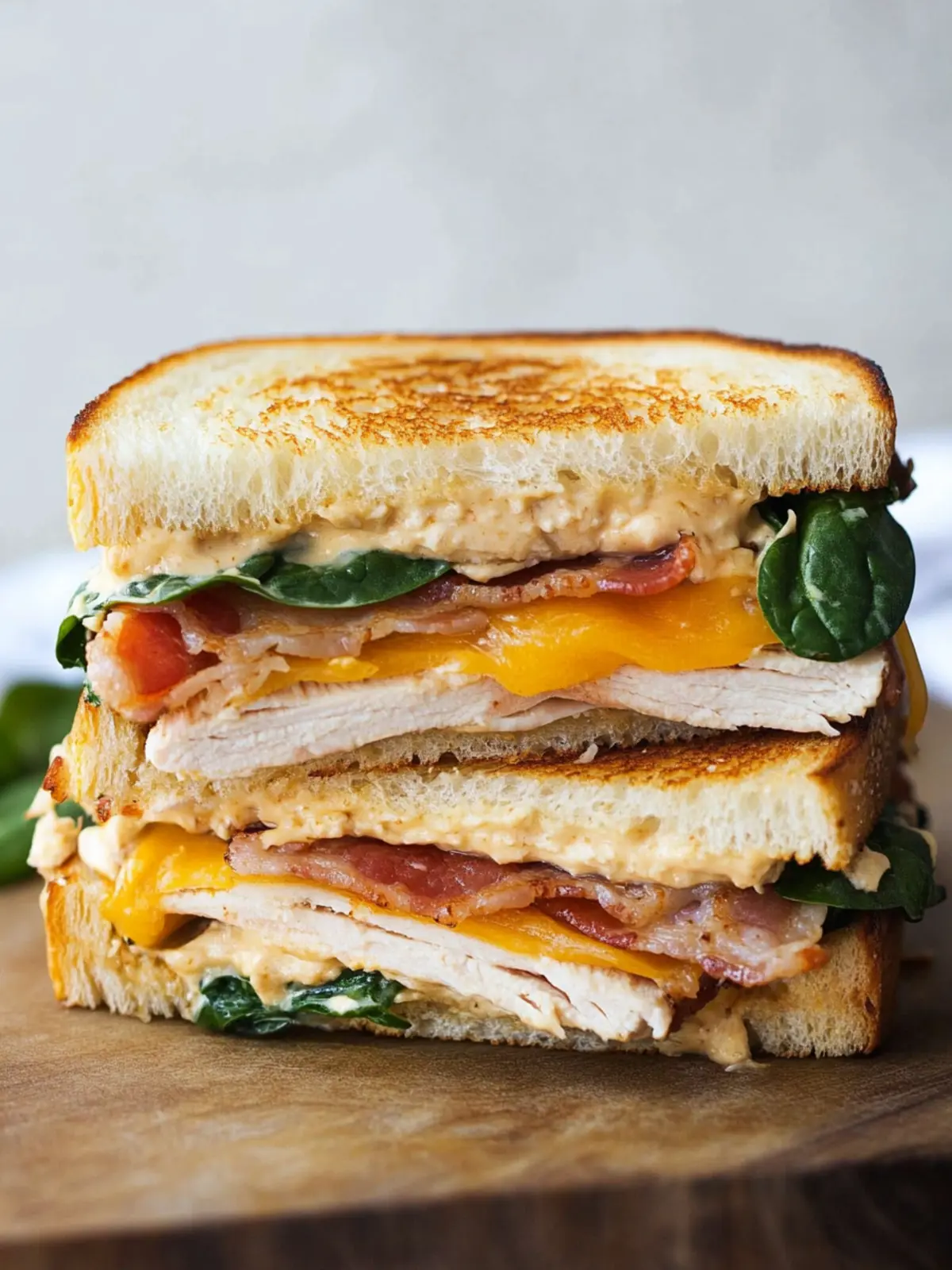 Mouthwatering Turkey Melt with Cheddar, Spinach, and Bacon Bliss 2 Turkey Melt with Cheddar, Spinach, and Bacon