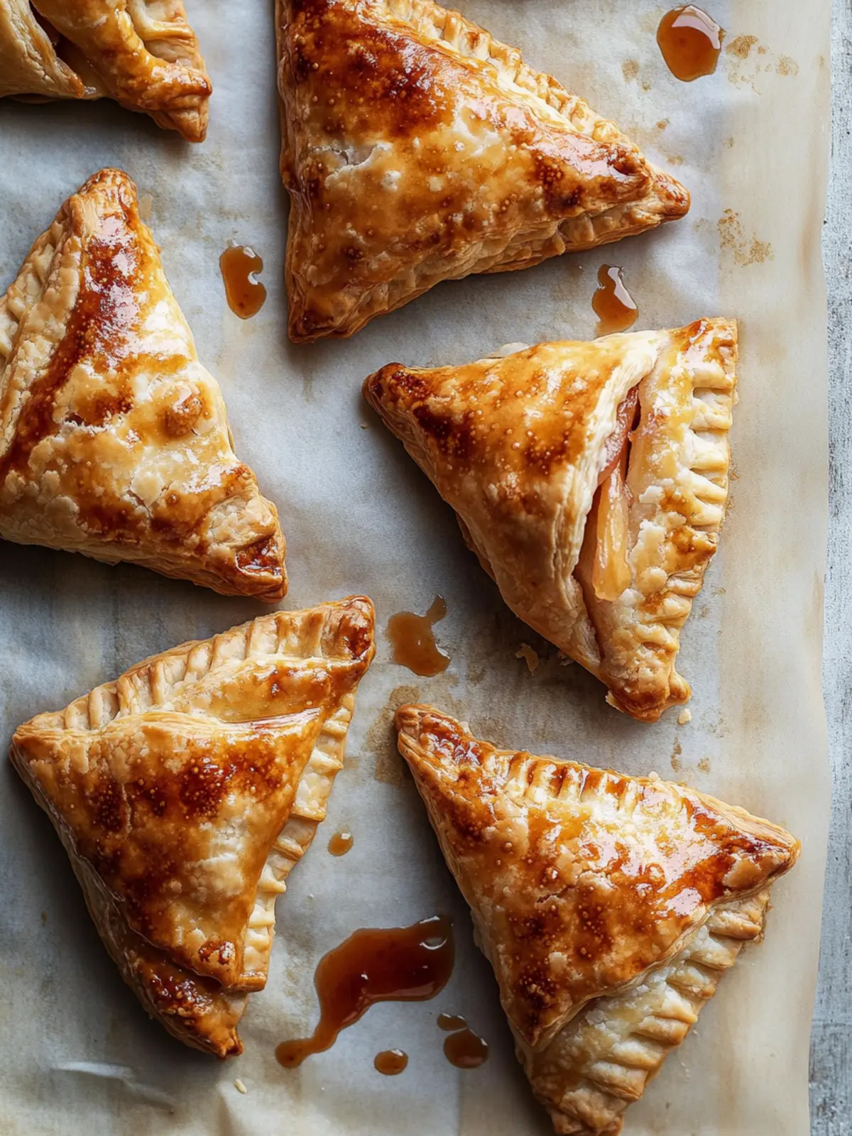 Delicious Apple Turnovers with Irresistible Caramel Drizzle 4 Apple Turnovers