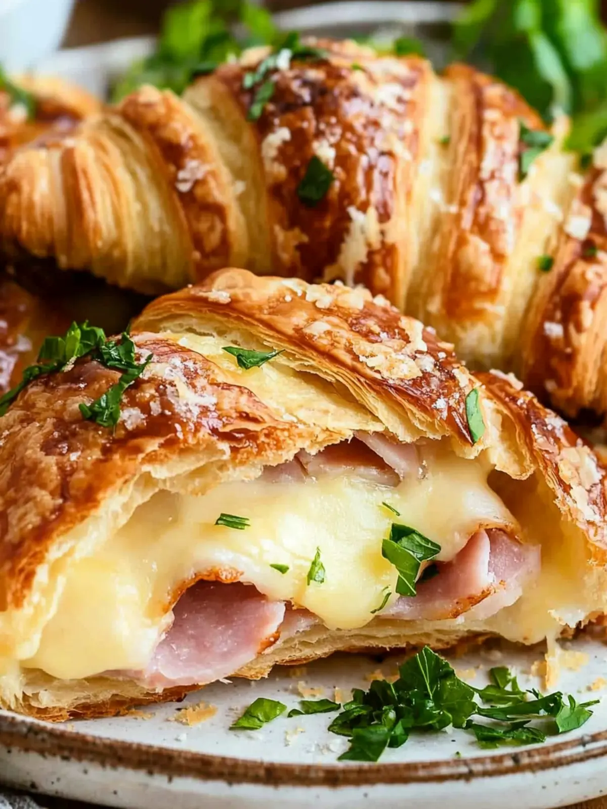 Baked Ham and Cheese Croissants With a Sweet Surprise 5 Baked Ham and Cheese Croissants