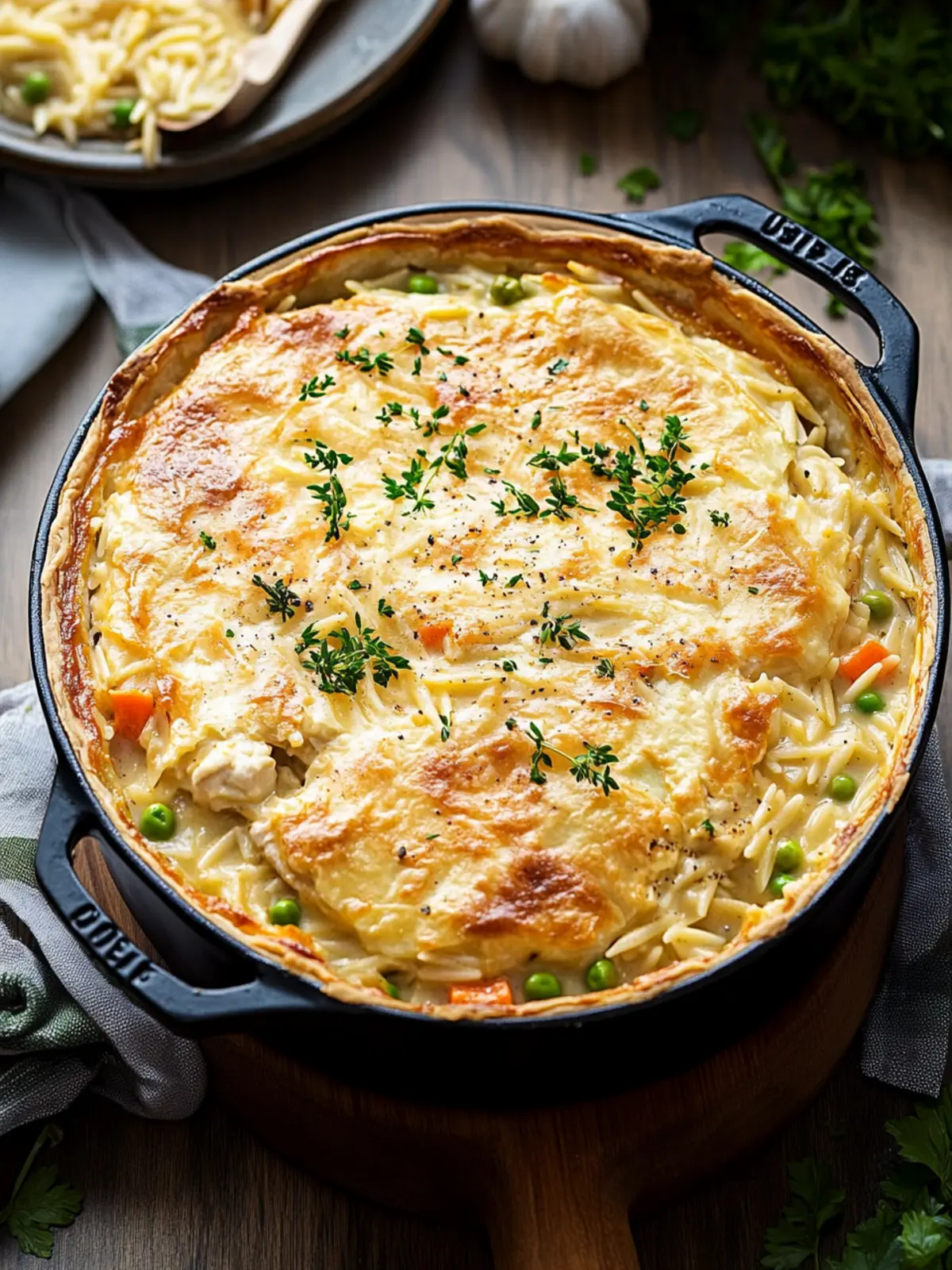Comforting Chicken Pot Pie Orzo for Cozy Nights In 5 Chicken Pot Pie Orzo