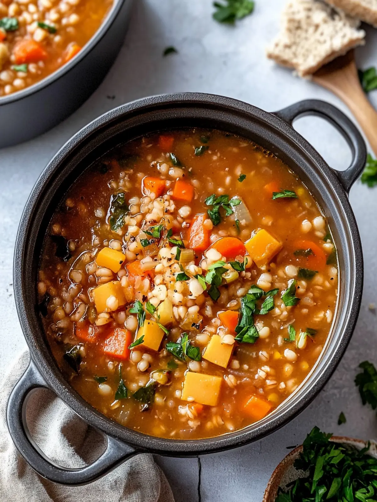 Nutritious Vegetable Barley Soup: Cozy One-Pot Delight 5 Vegetable Barley Soup
