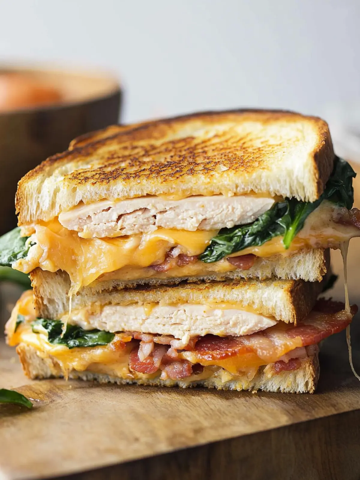 Mouthwatering Turkey Melt with Cheddar, Spinach, and Bacon Bliss 5 Turkey Melt with Cheddar, Spinach, and Bacon