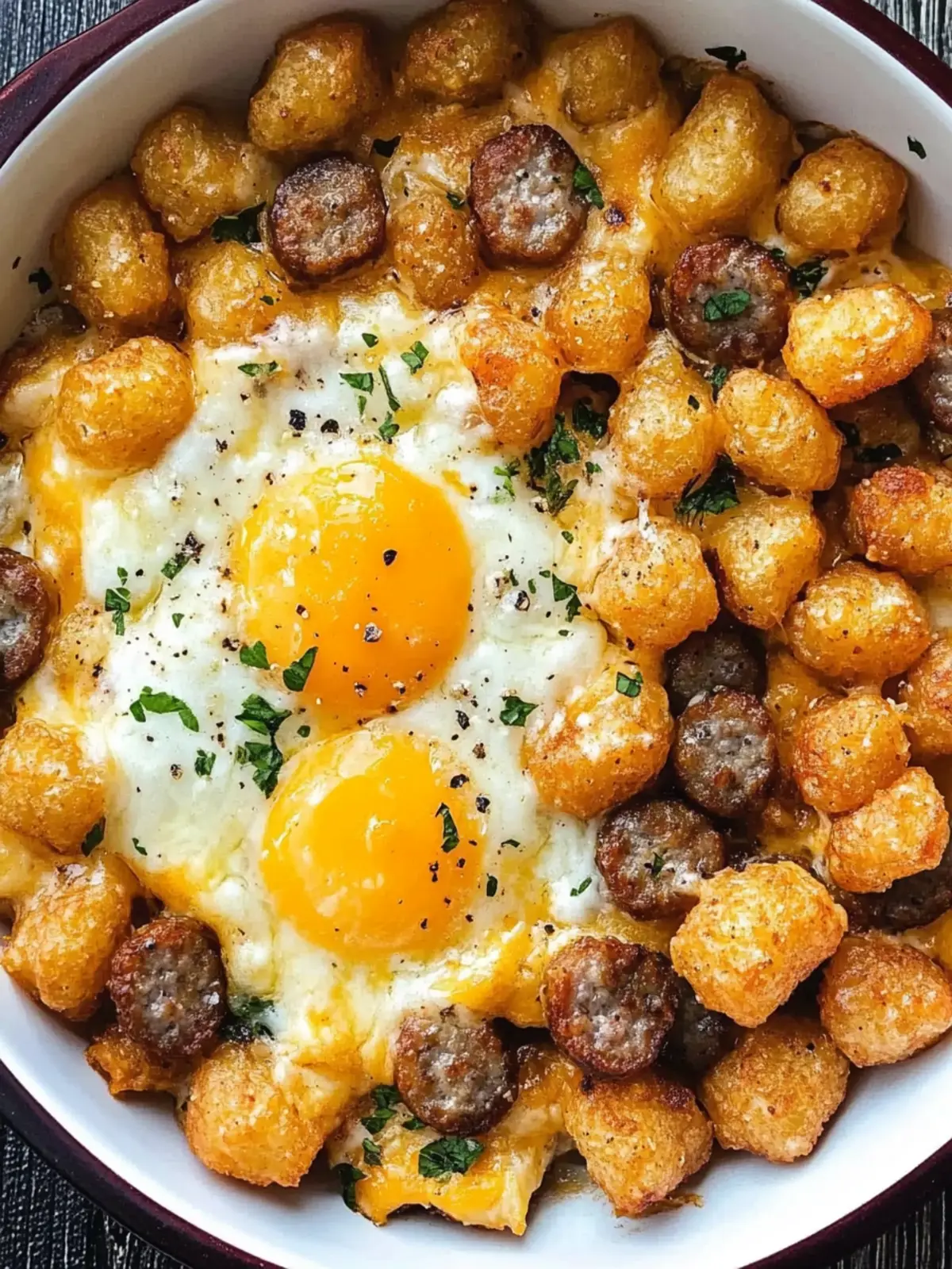 Sizzle Up Your Mornings with Tater Tot Sausage Breakfast Casserole 2 Tater Tot Sausage Breakfast