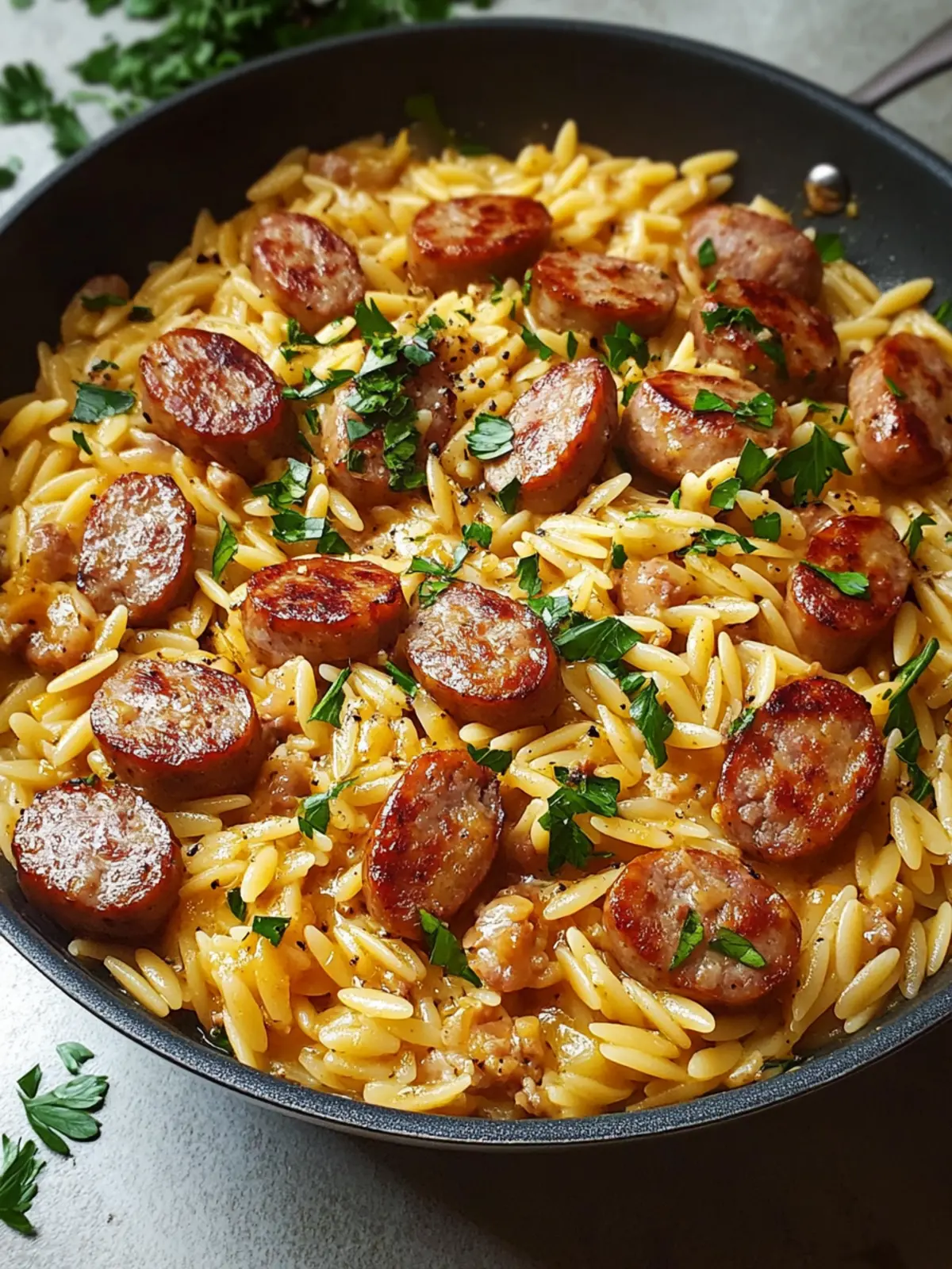 Garlic Butter Sausage and Orzo: Your New Cozy Comfort Classic 4 Garlic Butter Sausage and Orzo