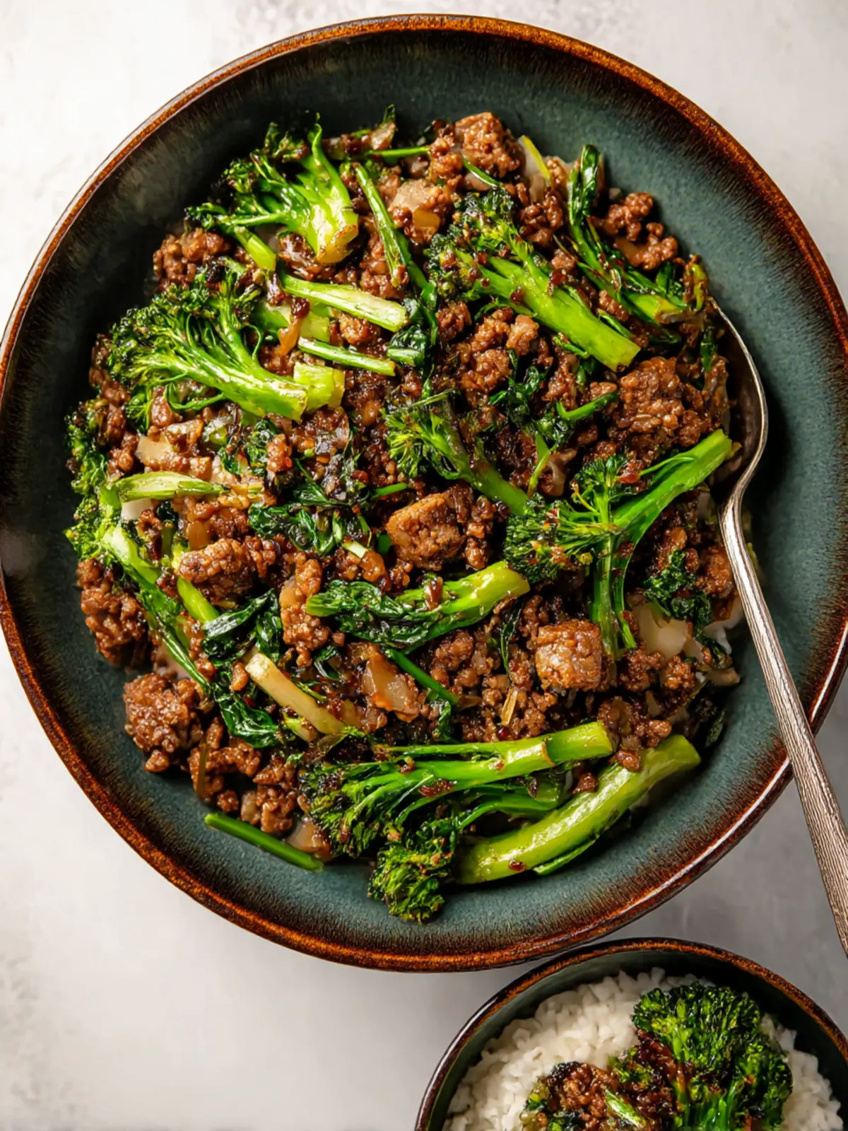 Crispy Ground Beef and Baby Broccoli Bowls for Quick Dinners 2 Crispy Ground Beef and Baby Broccoli