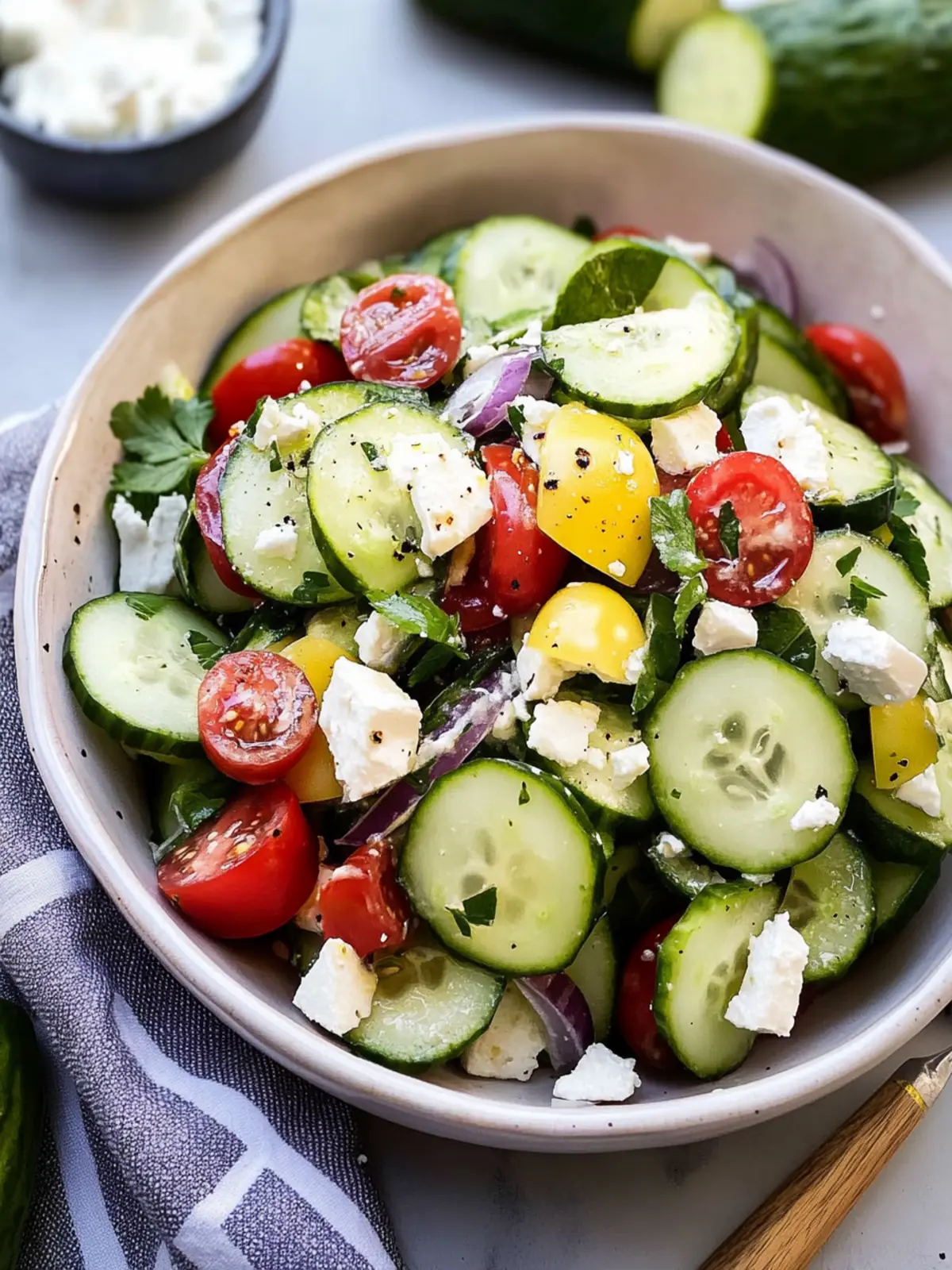 Zesty Greek Cucumber Salad That Brightens Your Day 2 Greek Cucumber Salad