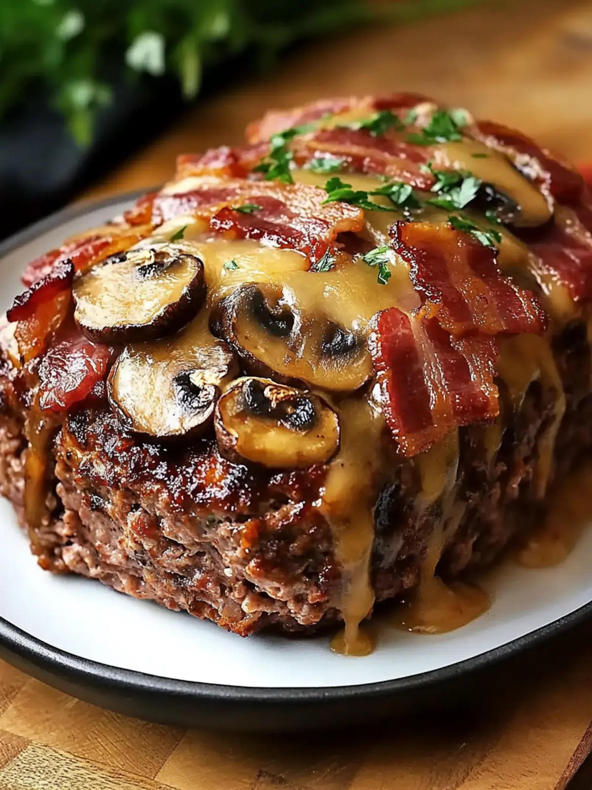 Irresistible Swiss Bacon Mushroom Meatloaf for Cozy Dinners 3 Swiss Bacon Mushroom Meatloaf