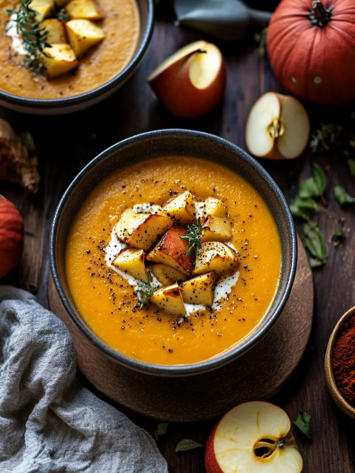 Creamy Roasted Apple Pumpkin Soup for Cozy Fall Nights 3 Roasted Apple Pumpkin Soup