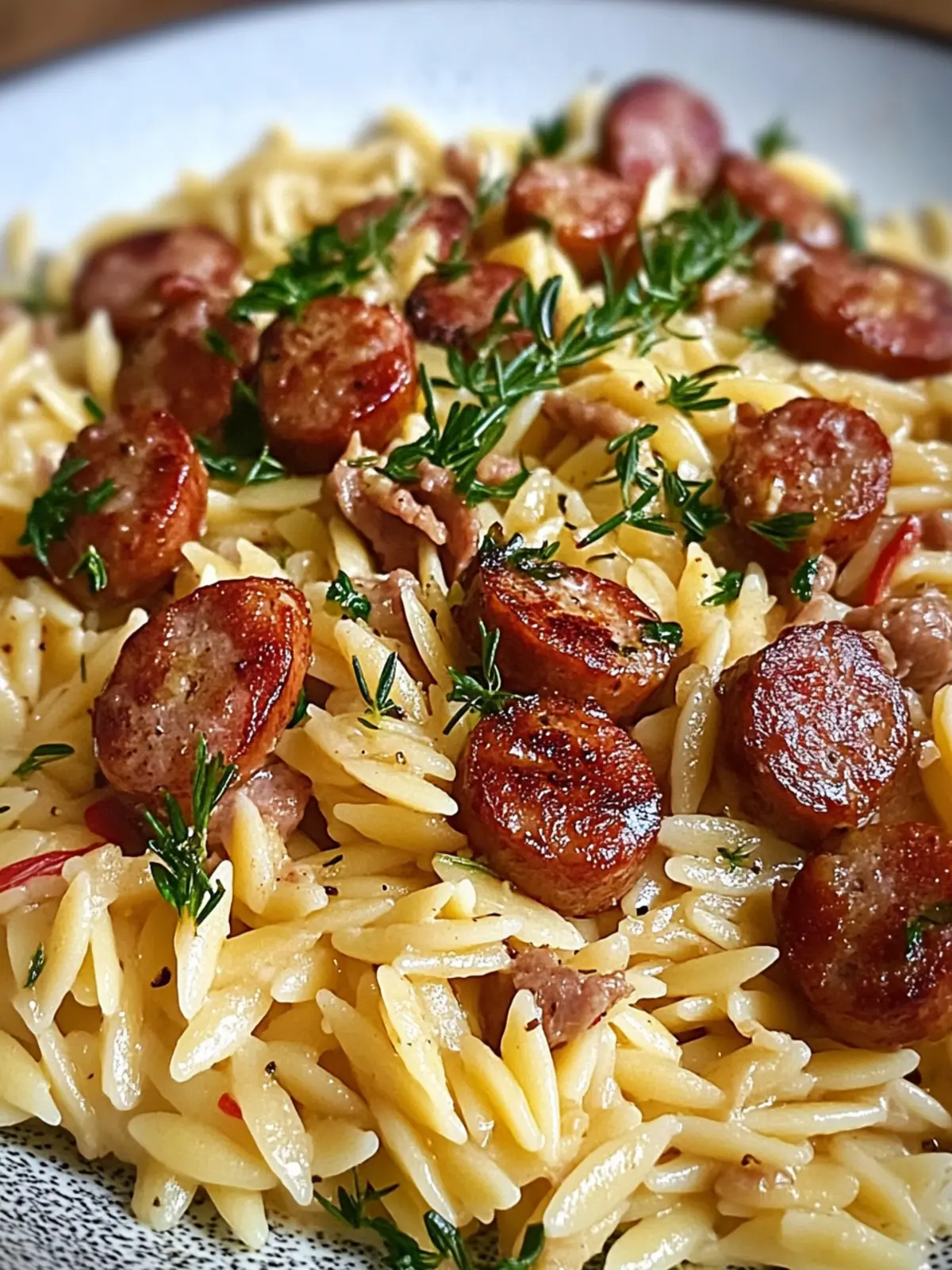 Garlic Butter Sausage and Orzo: Your New Cozy Comfort Classic 2 Garlic Butter Sausage and Orzo
